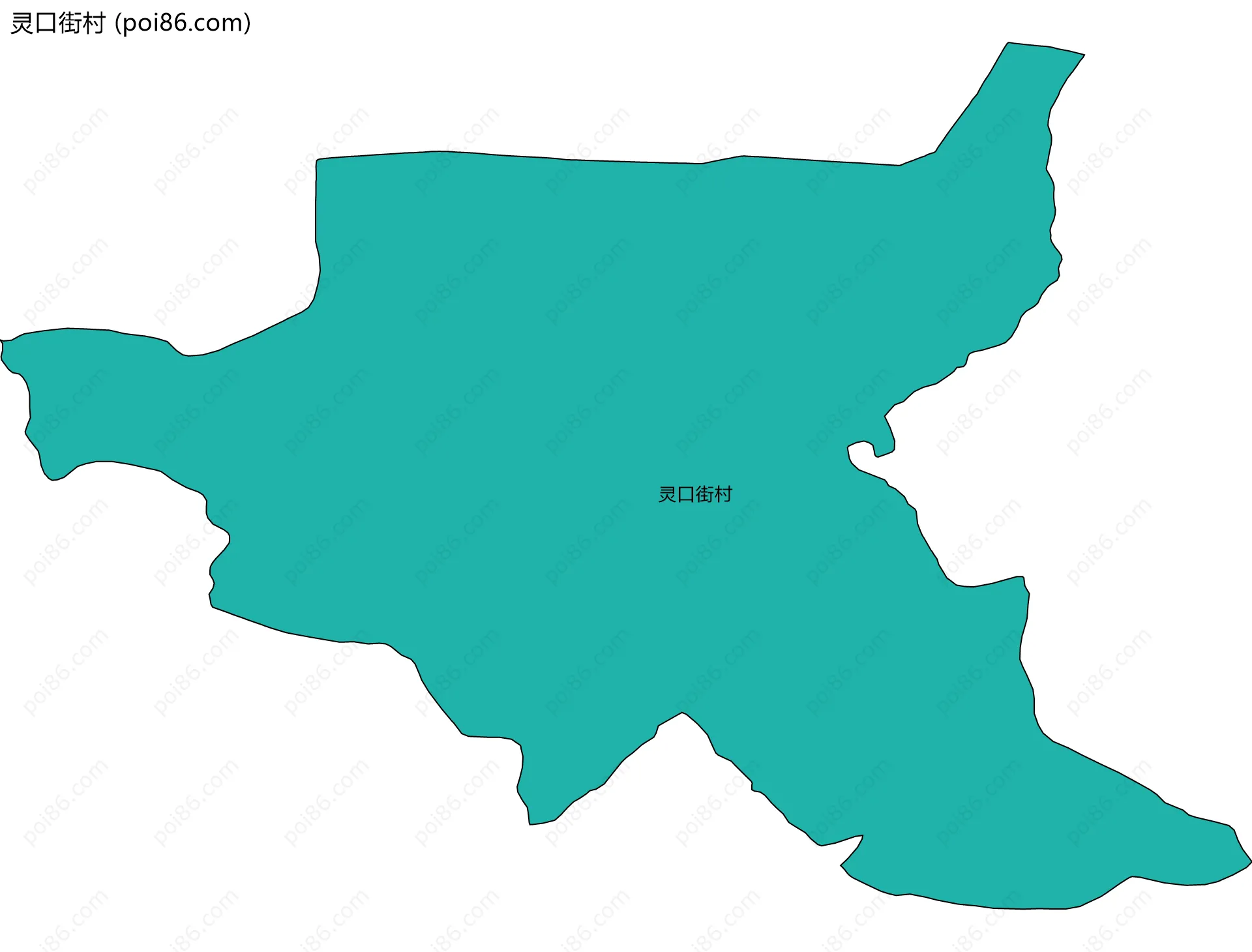 灵口街村边界地图