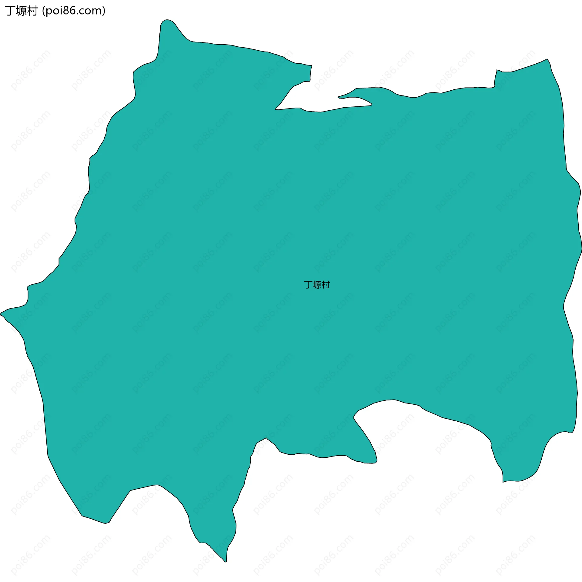 丁塬村边界地图