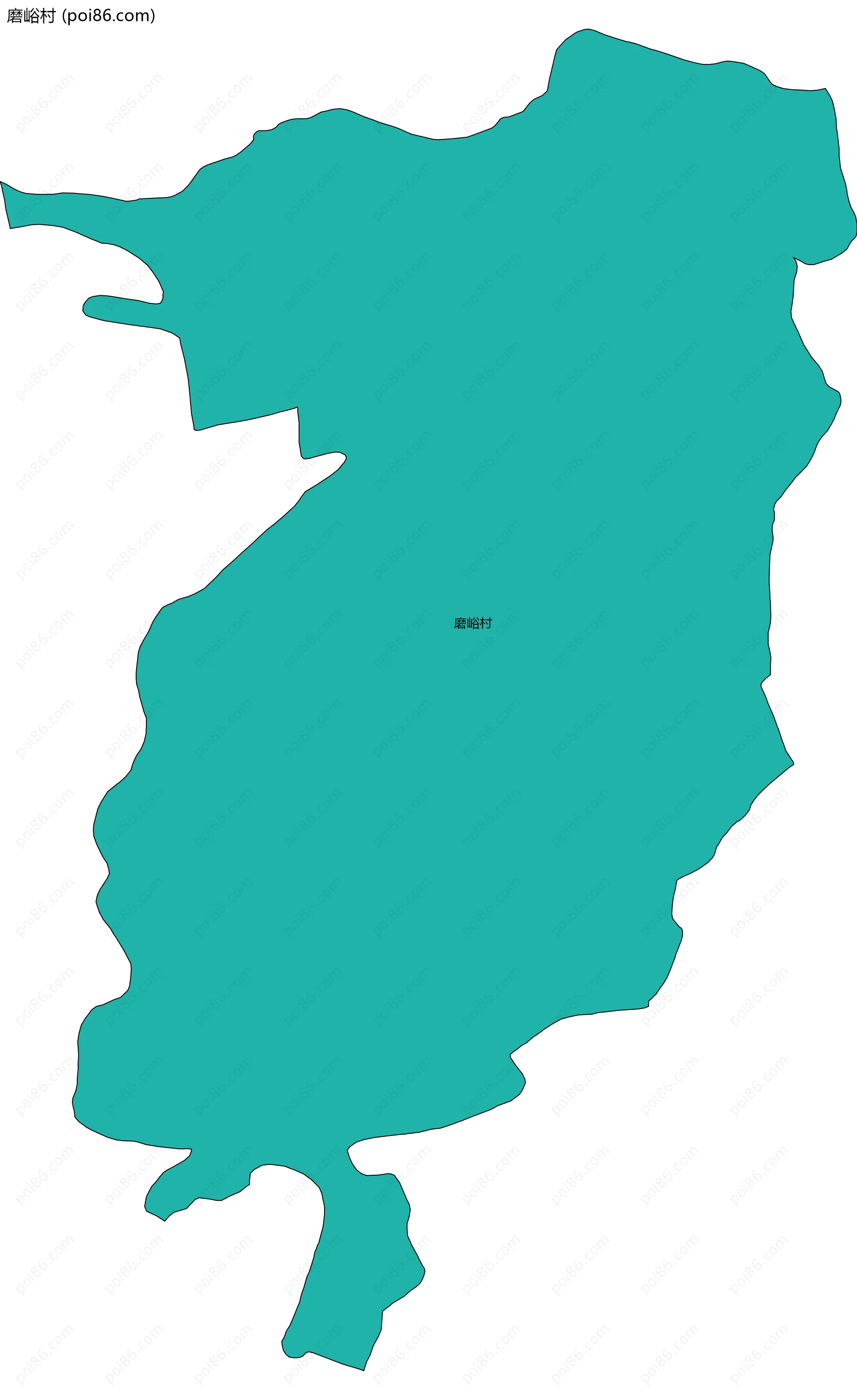 磨峪村边界地图