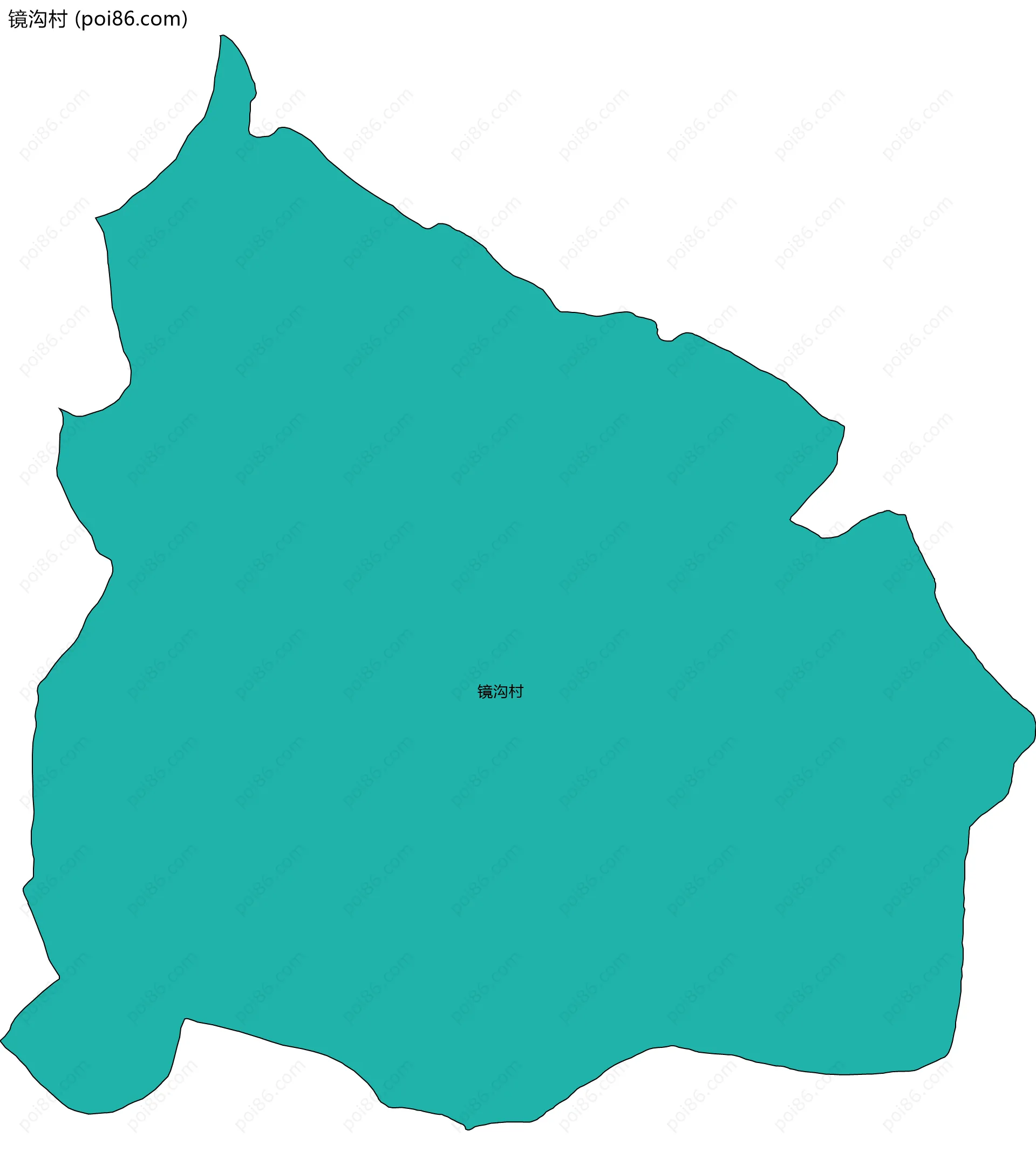 镜沟村边界地图