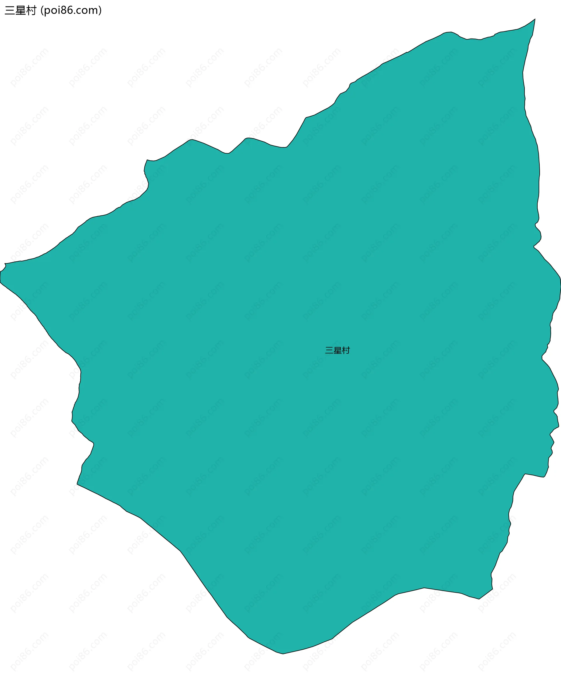 三星村边界地图