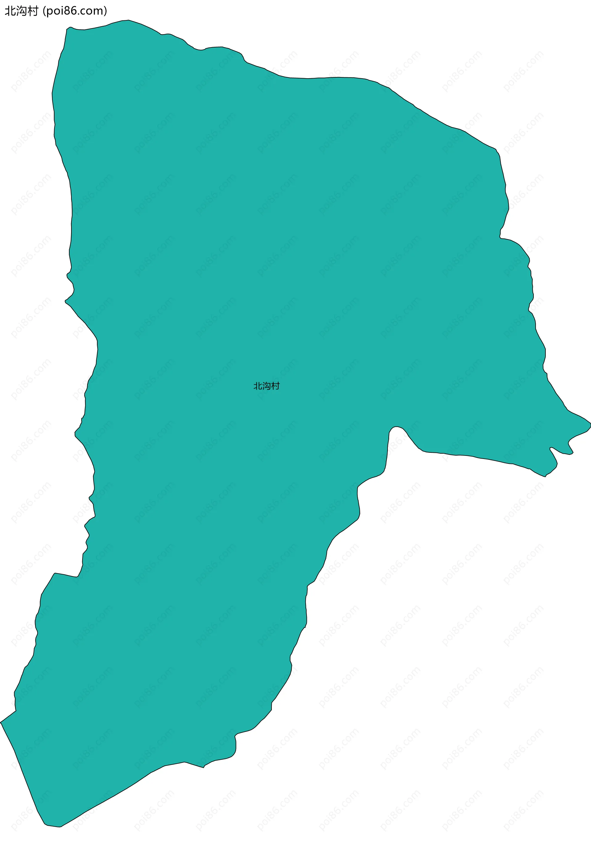 北沟村边界地图