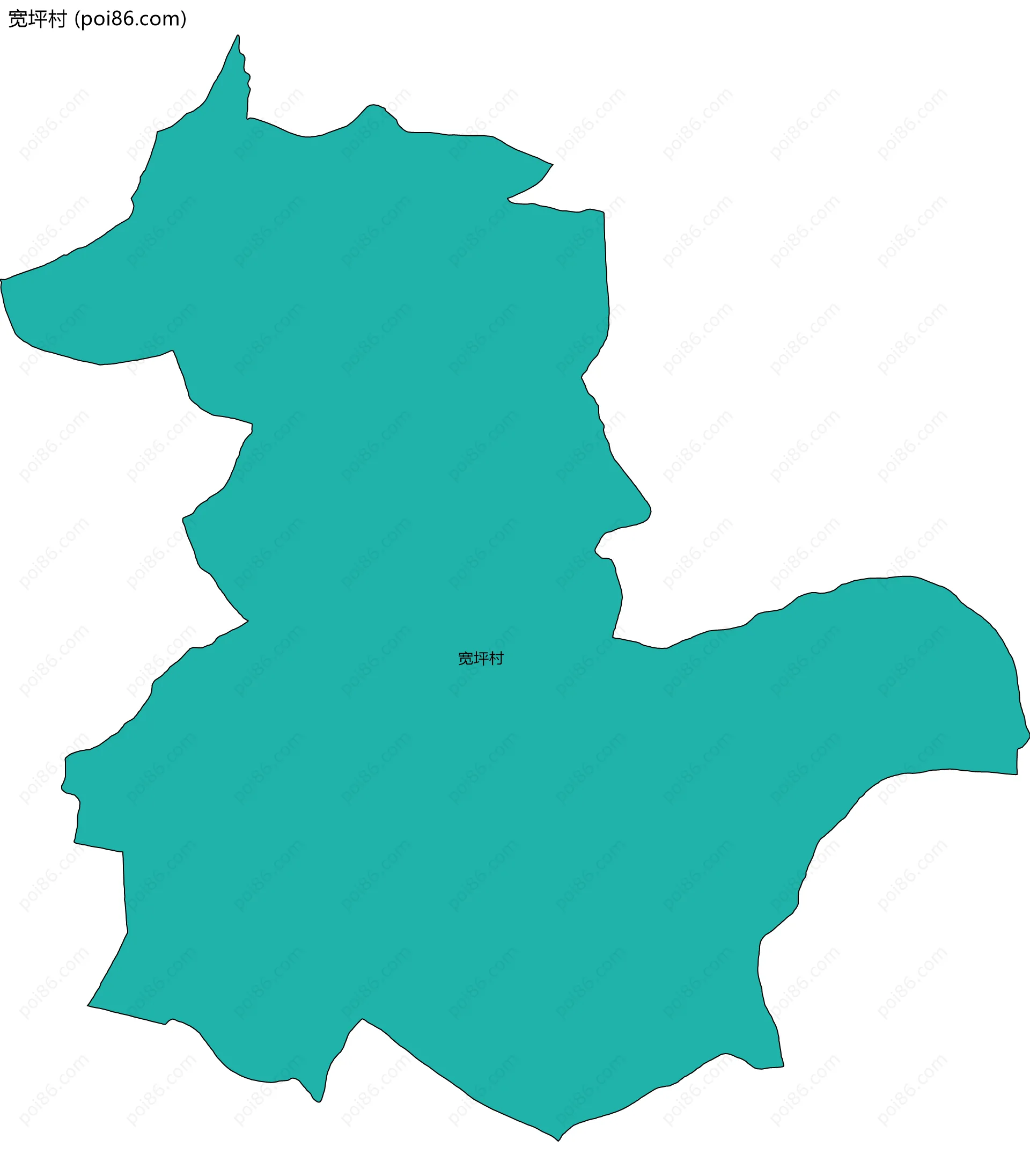 宽坪村边界地图