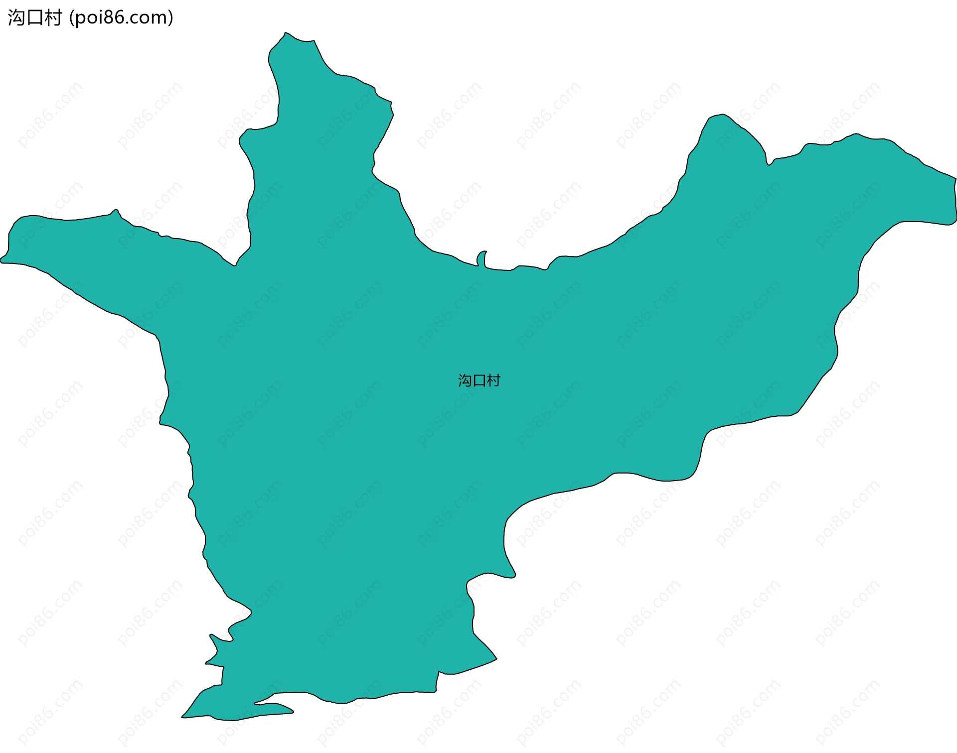 沟口村边界地图