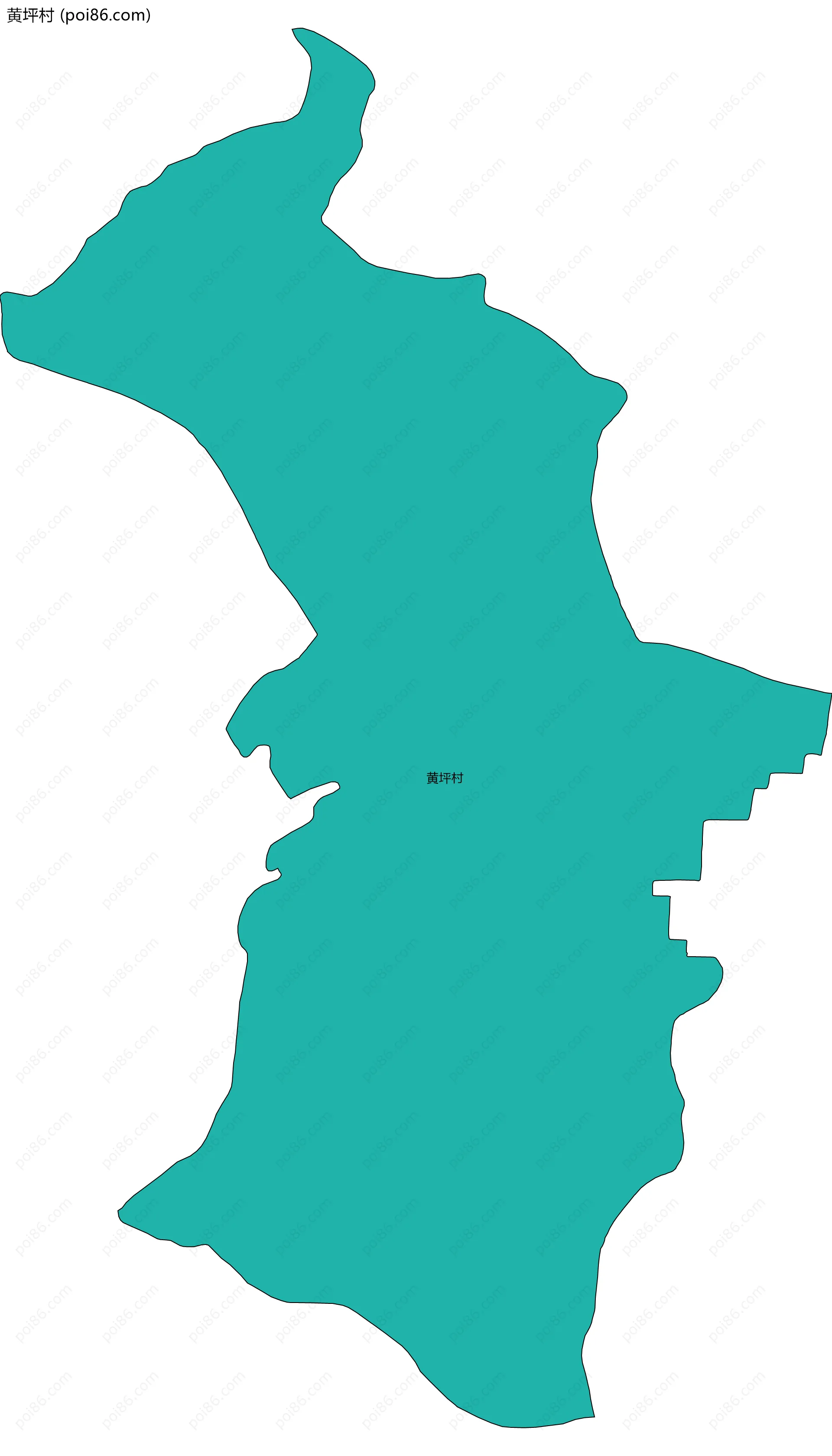 黄坪村边界地图