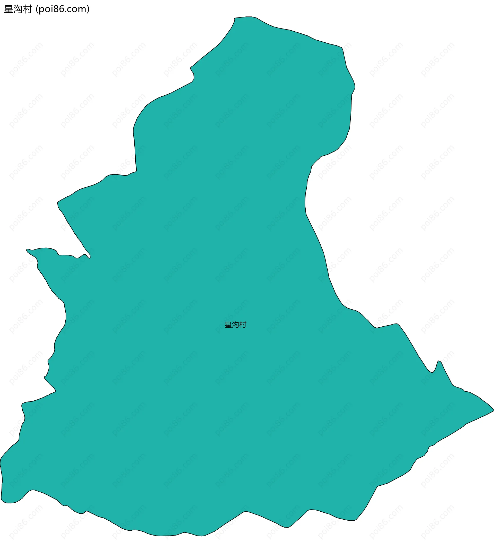 星沟村边界地图