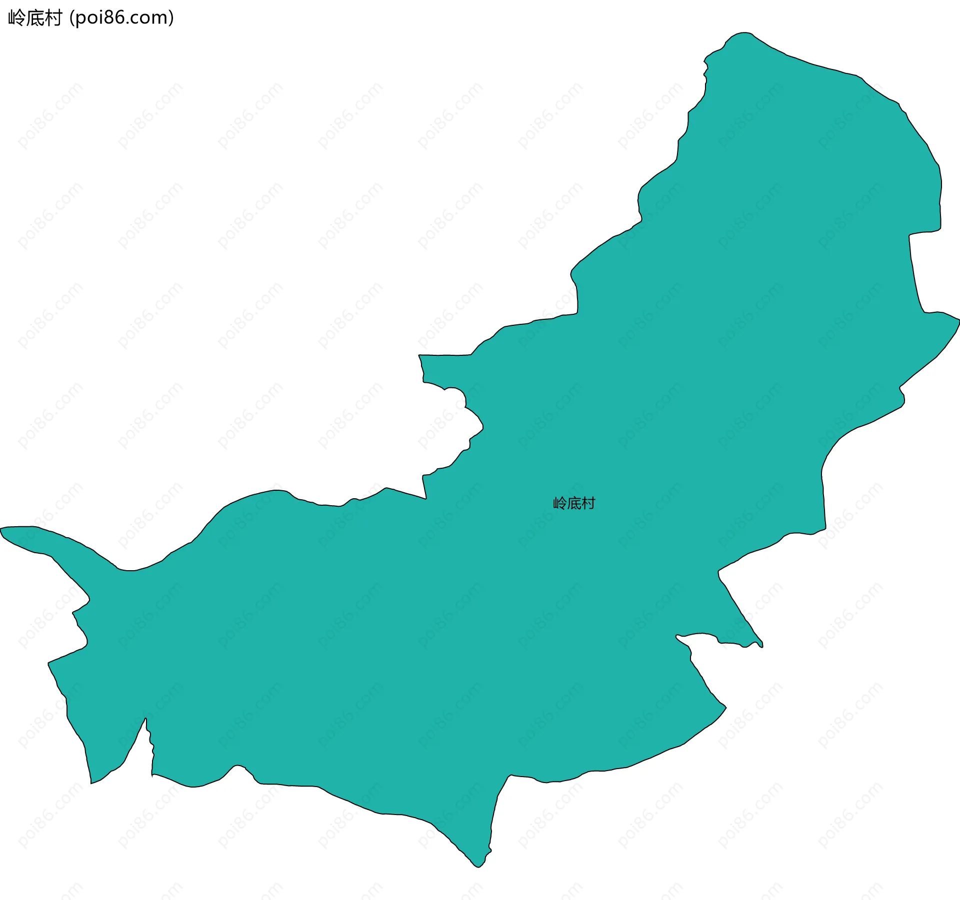 岭底村边界地图