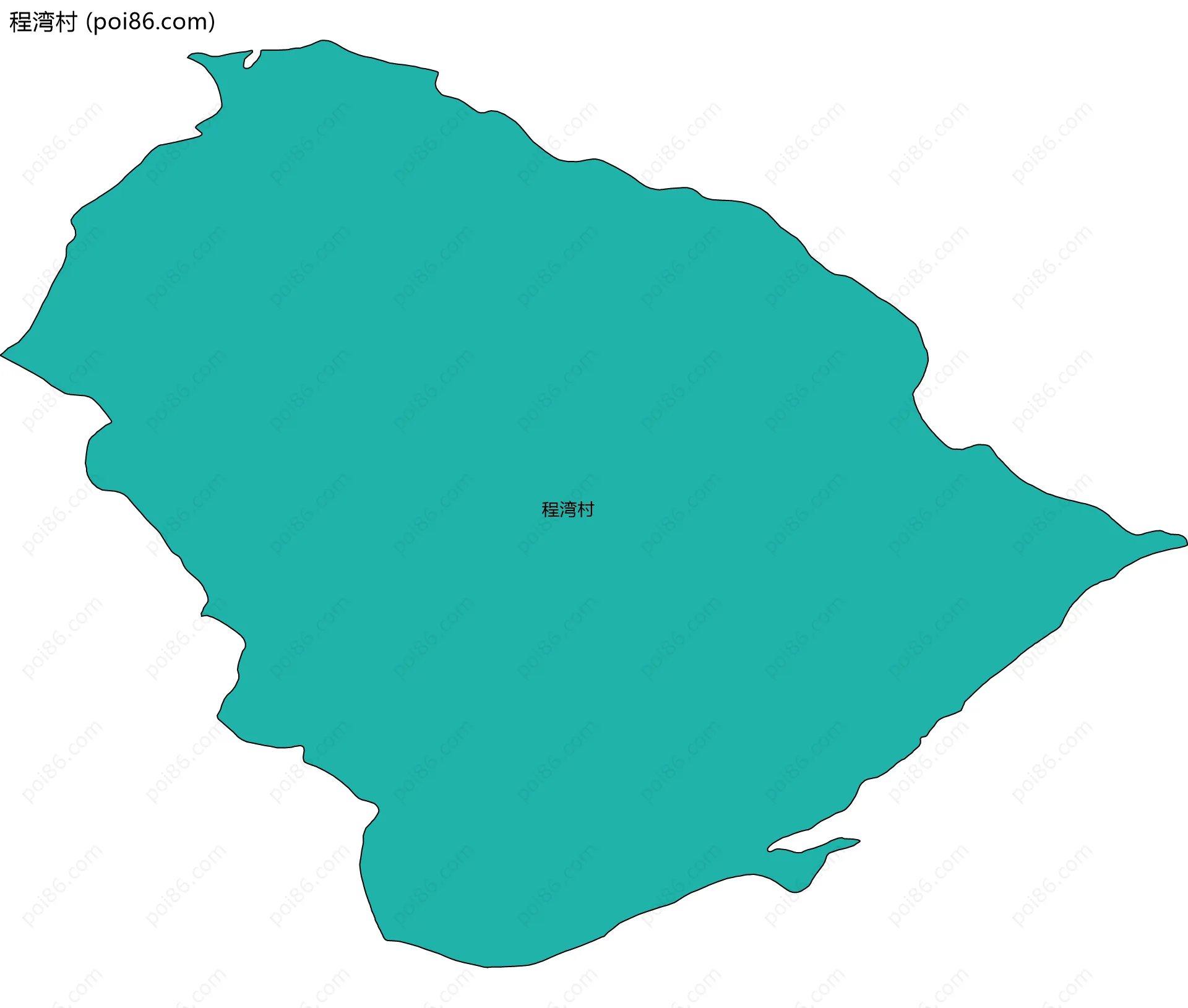 程湾村边界地图