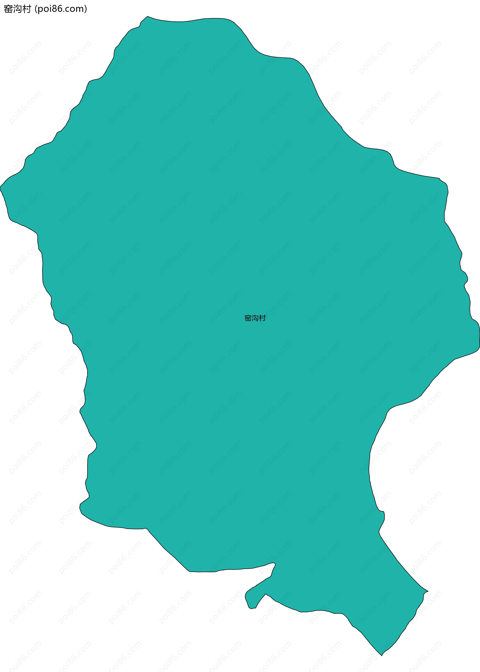 窑沟村边界地图