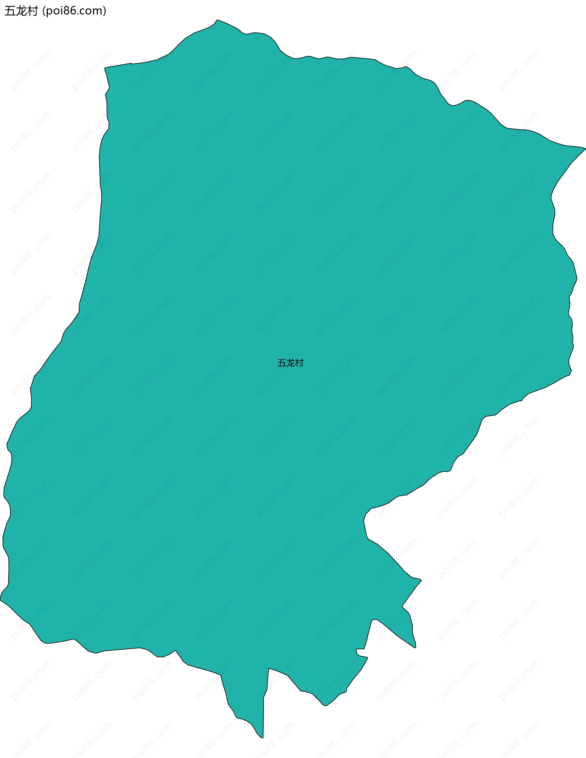五龙村边界地图
