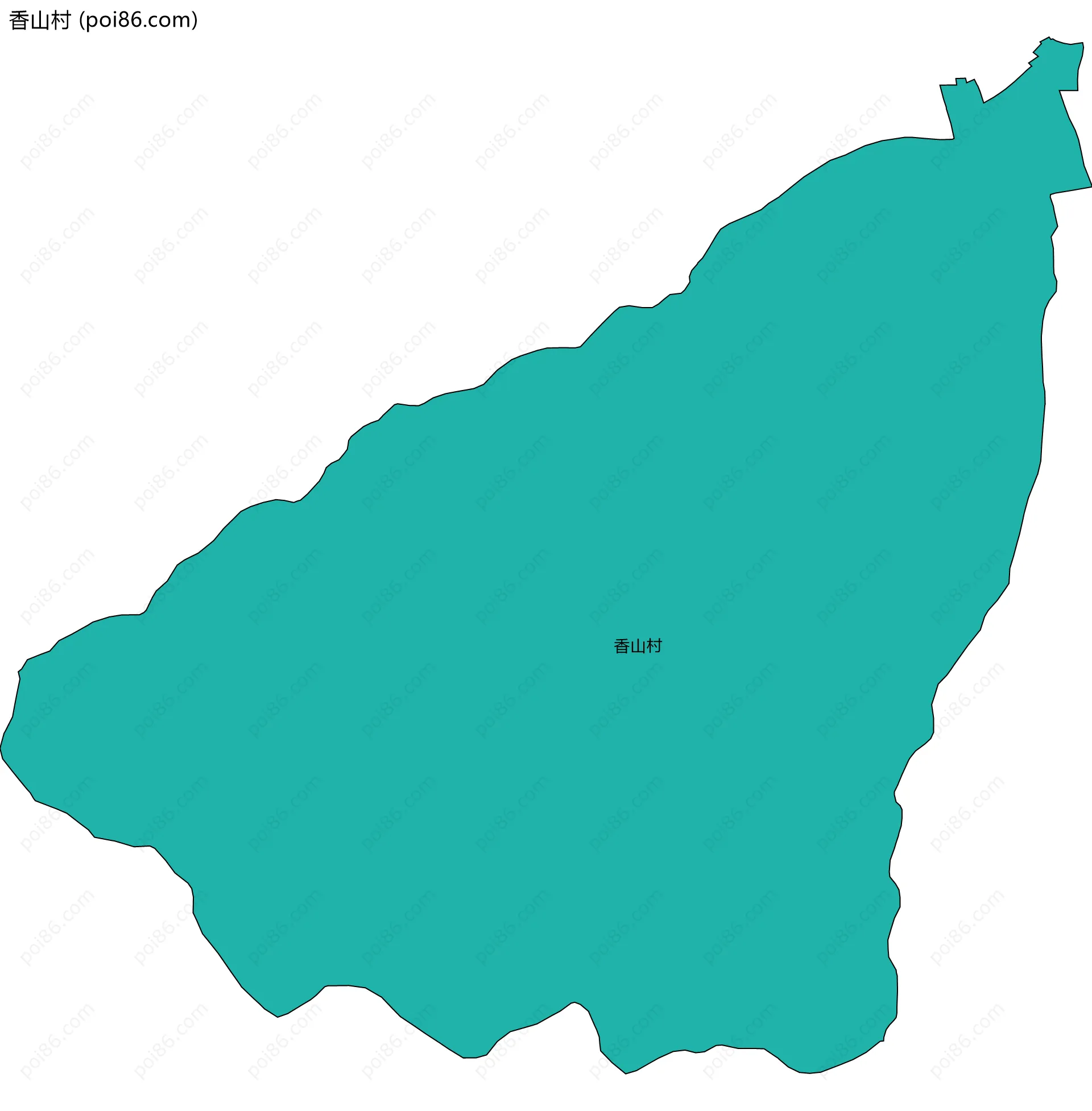 香山村边界地图