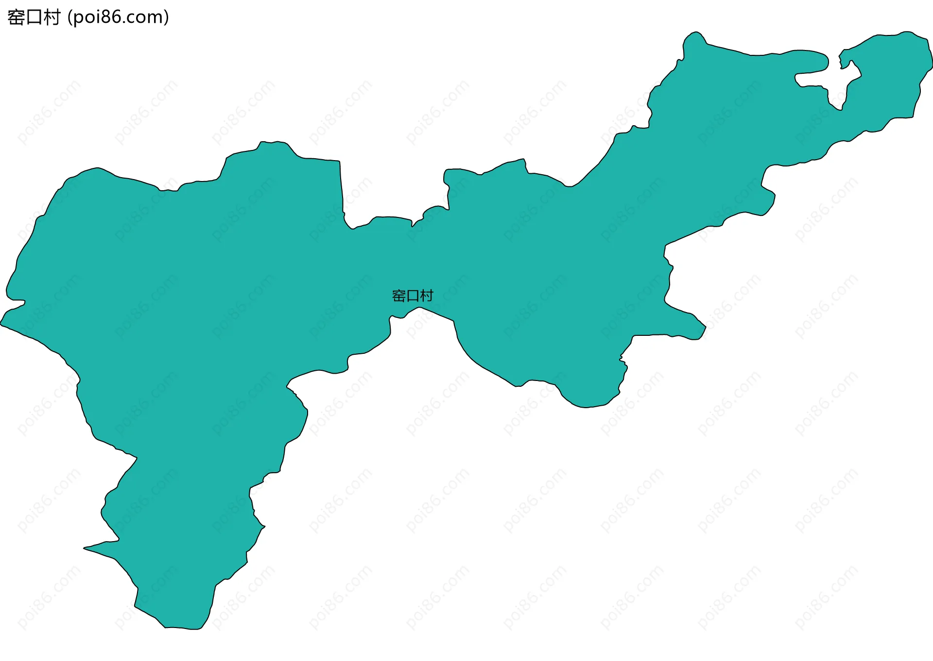 窑口村边界地图
