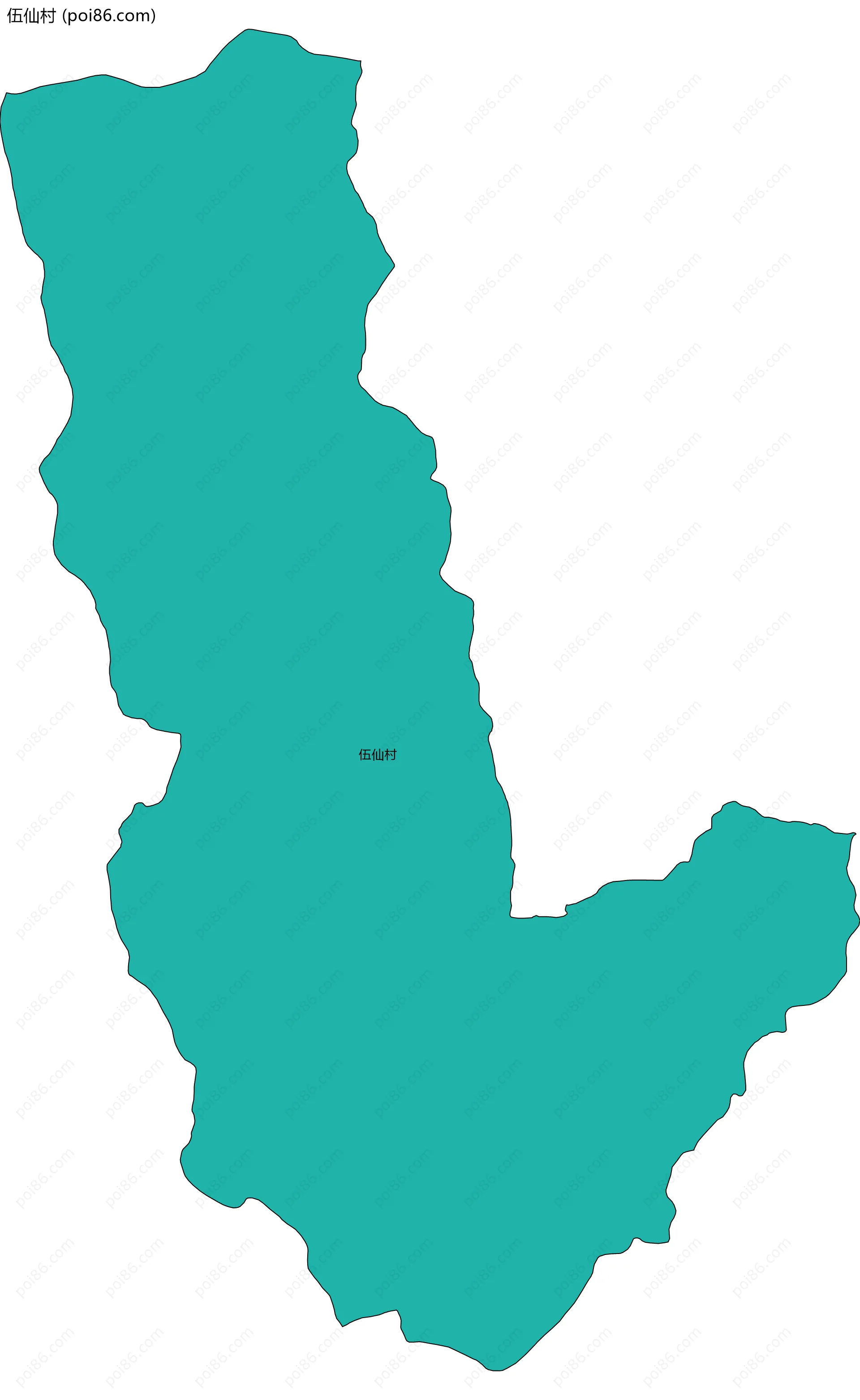 伍仙村边界地图