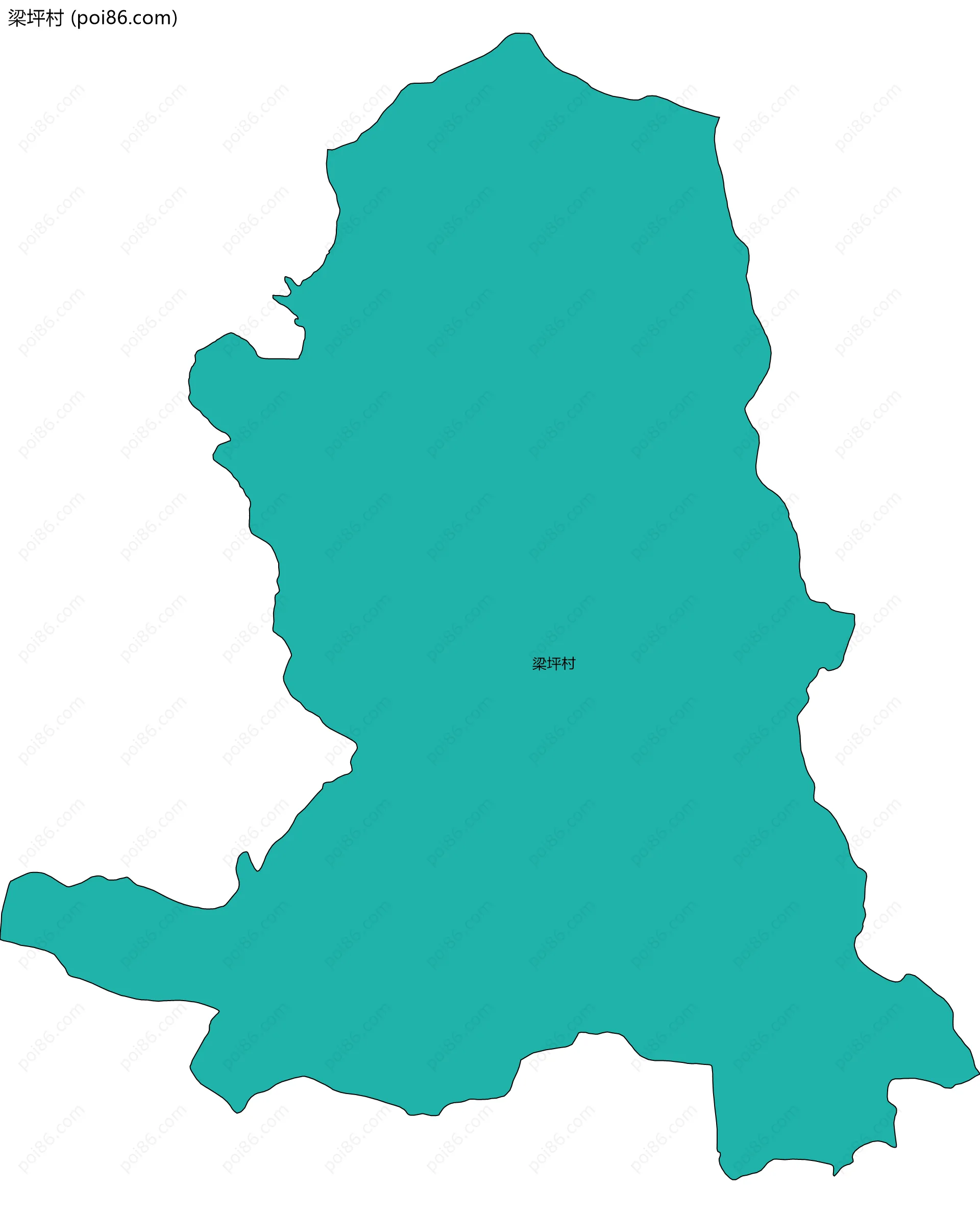 梁坪村边界地图