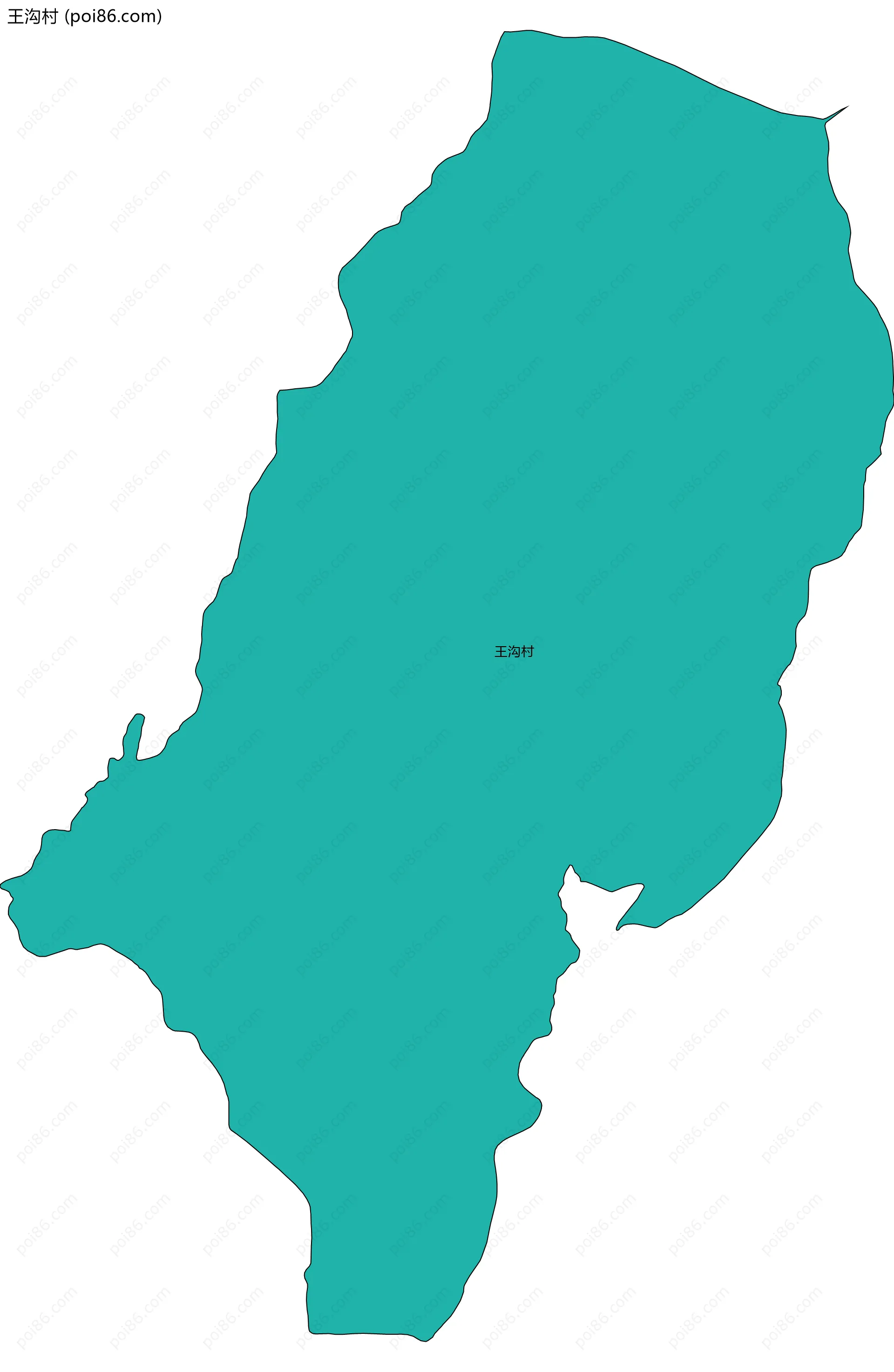 王沟村边界地图