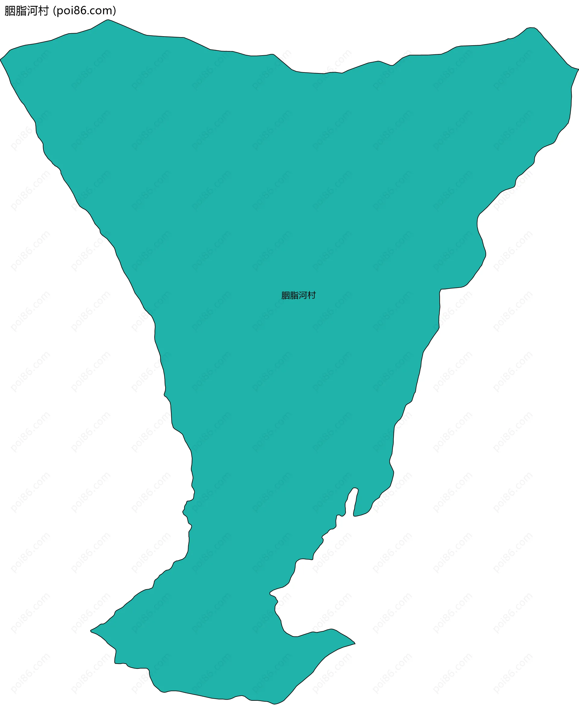 胭脂河村边界地图