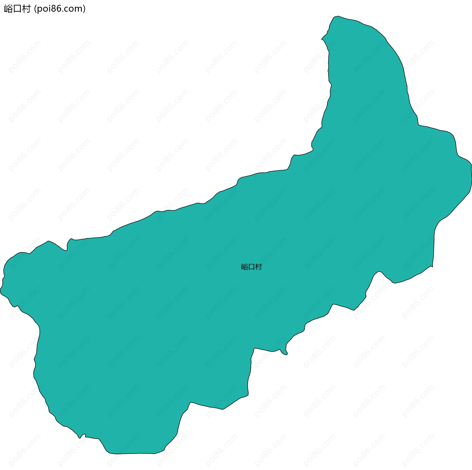 峪口村边界地图