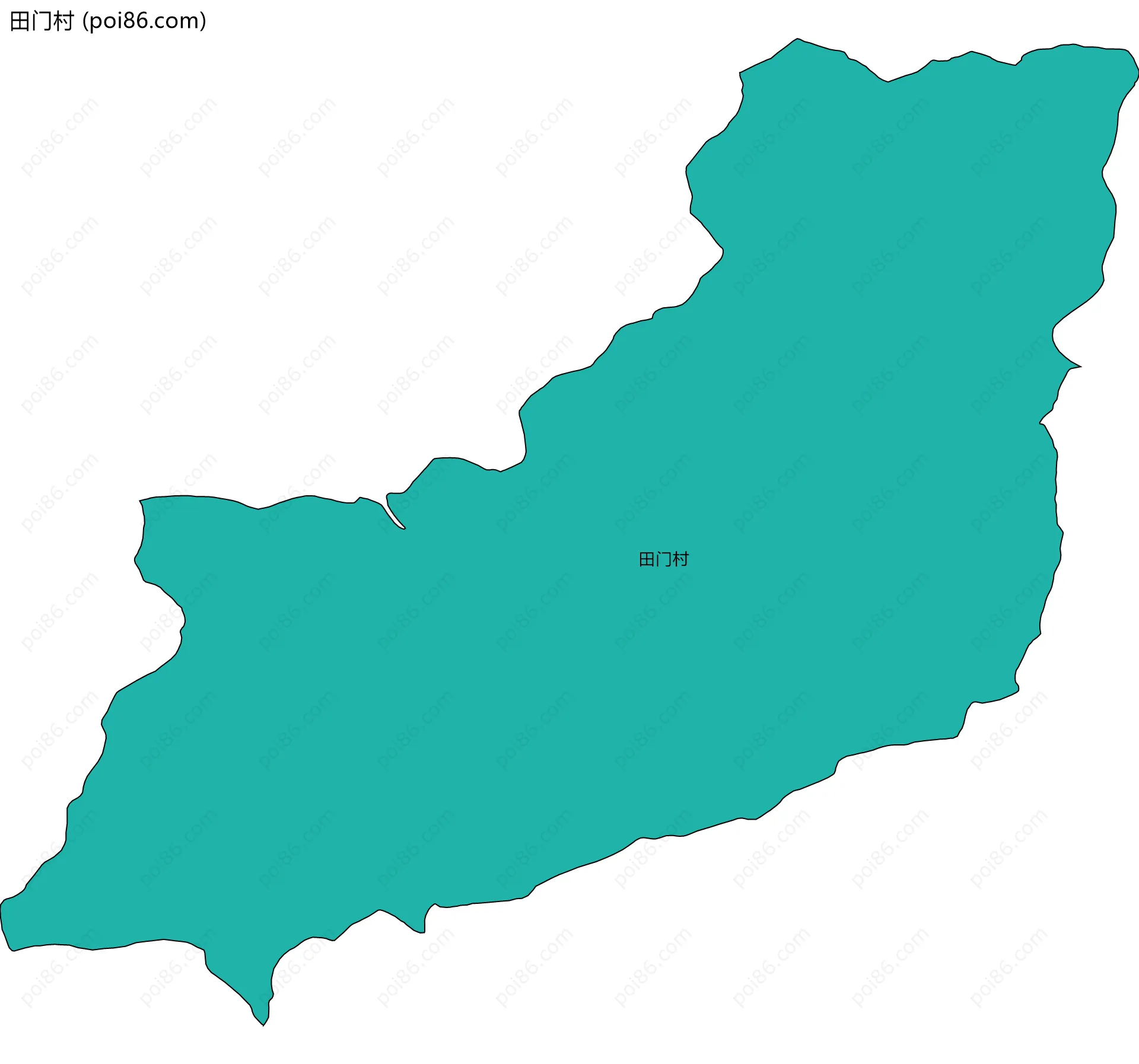 田门村边界地图