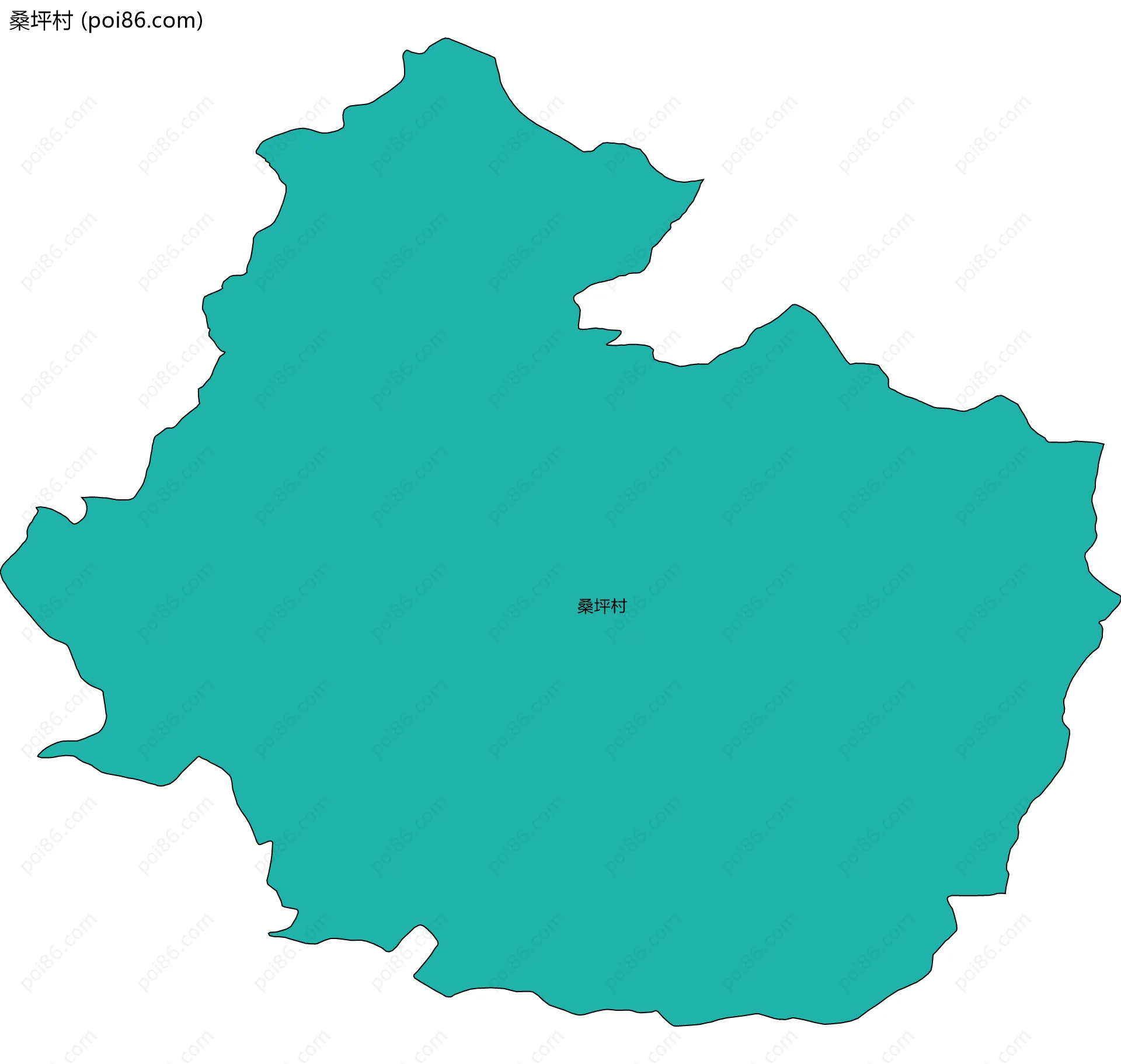 桑坪村边界地图