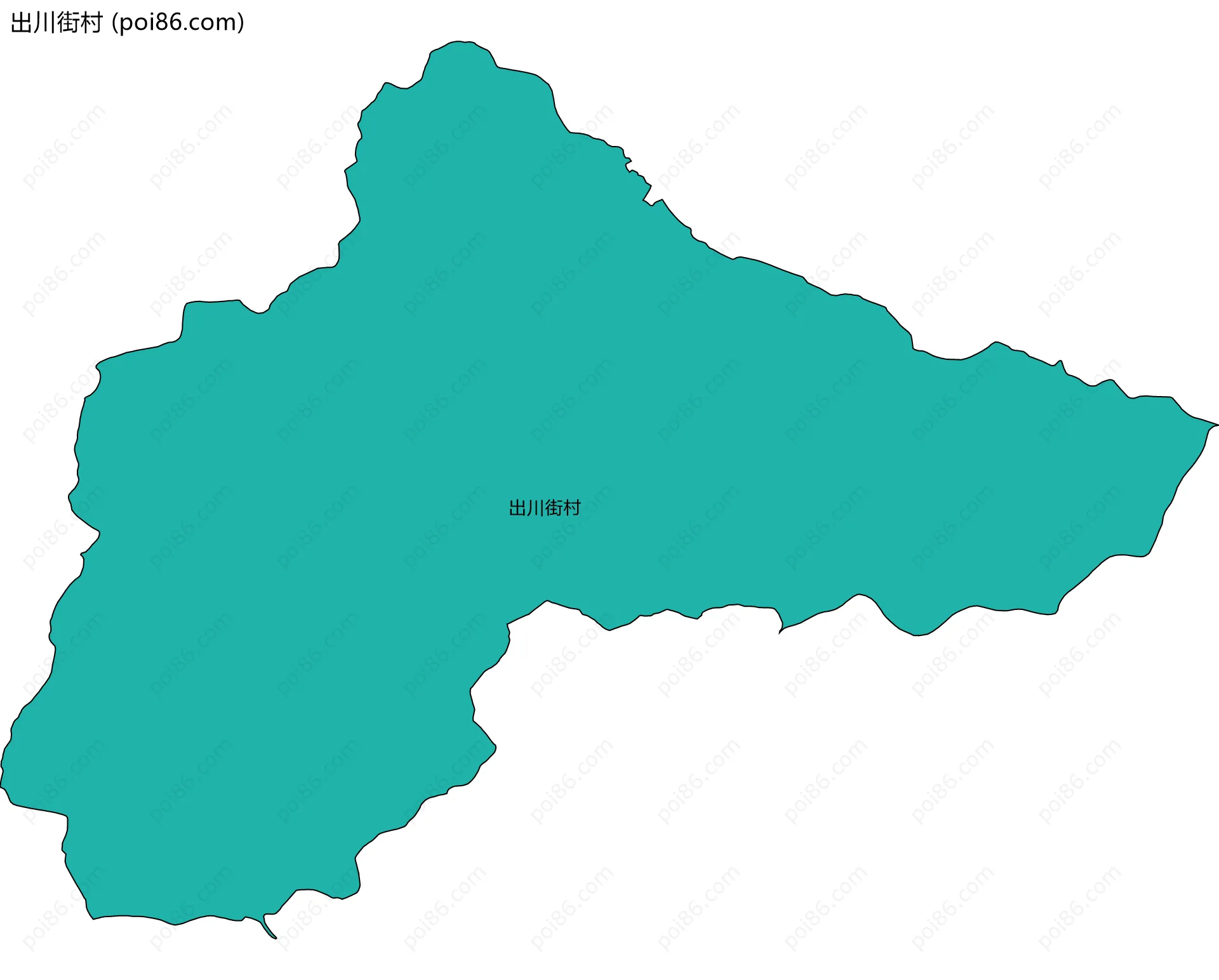 出川街村边界地图