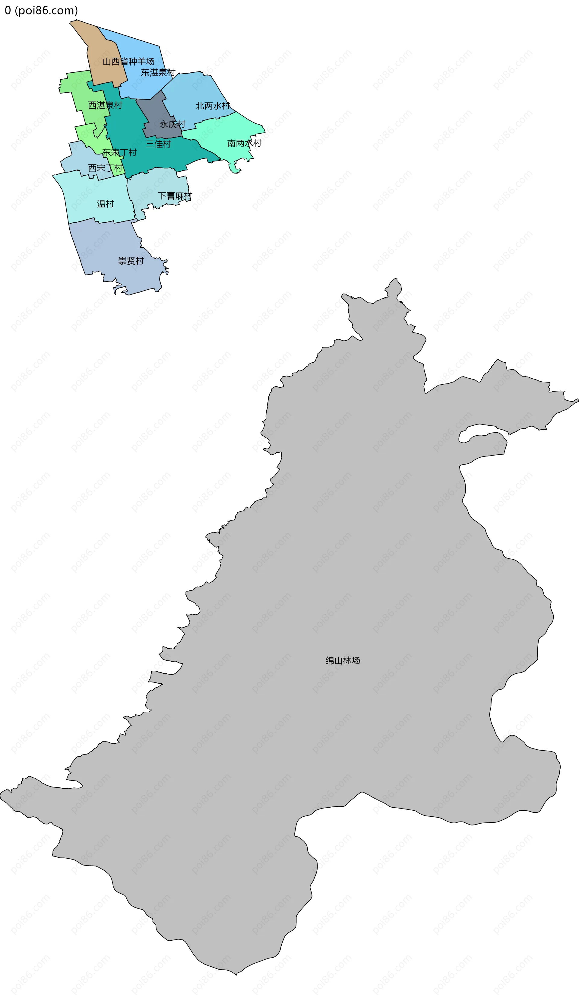 0边界地图(五级行政区划)