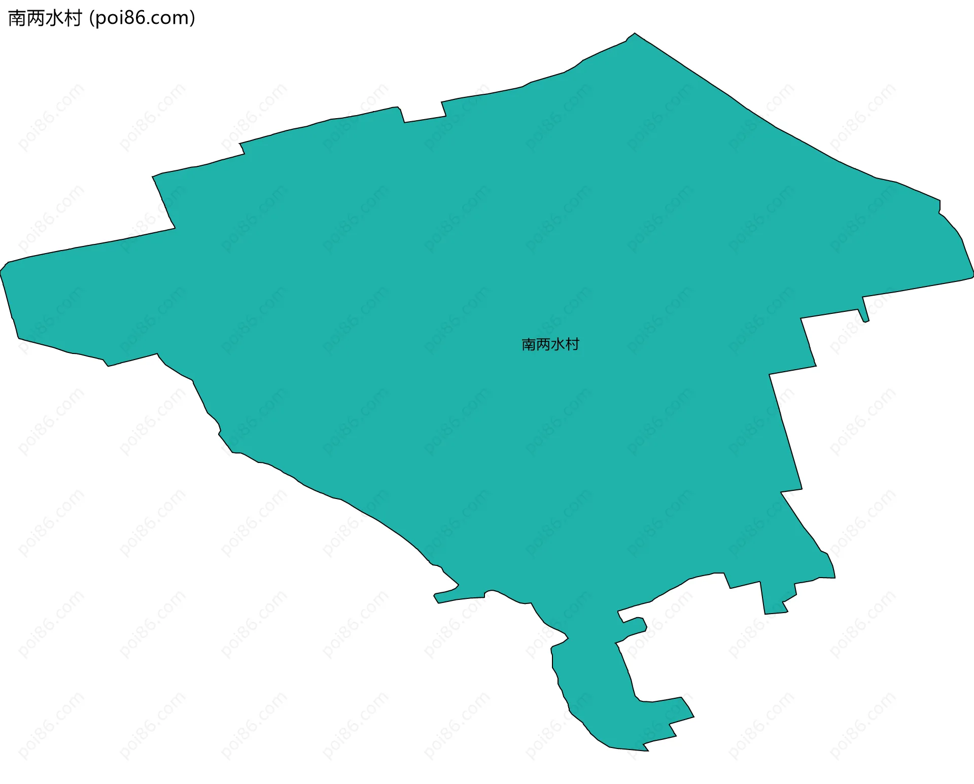 南两水村边界地图