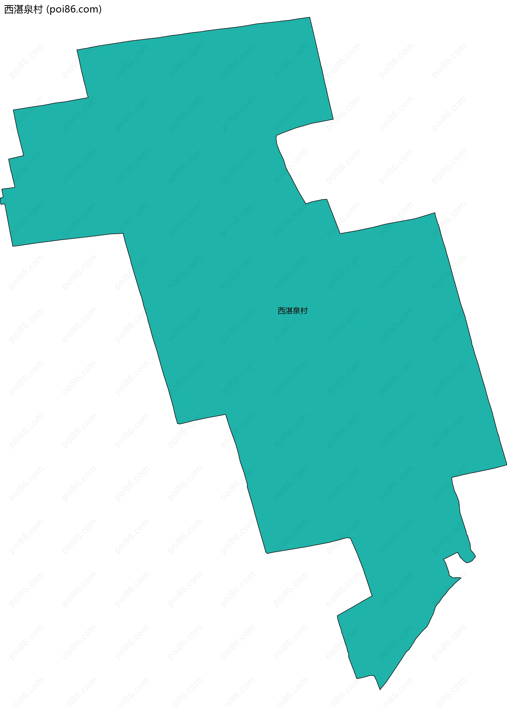 西湛泉村边界地图