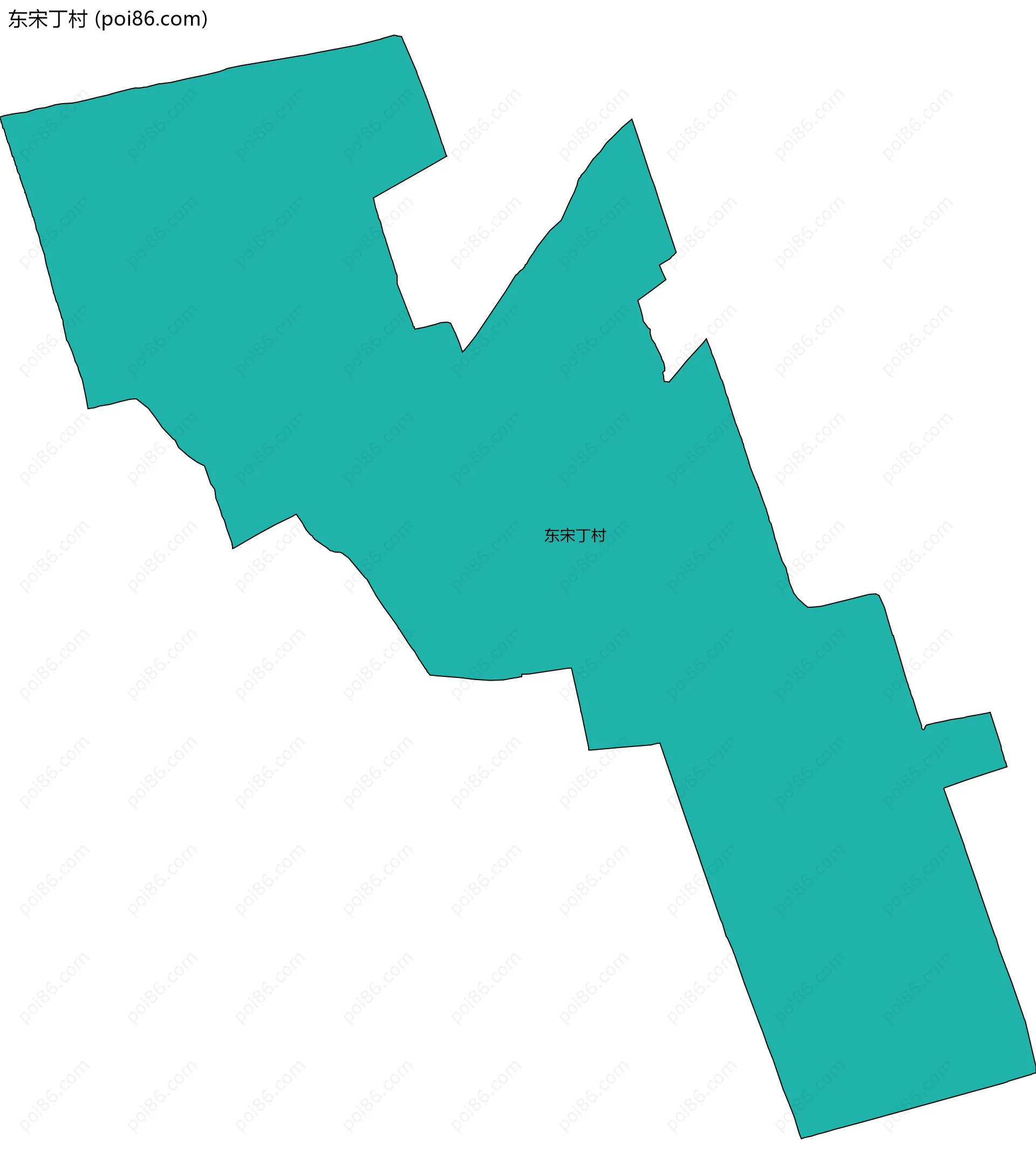 东宋丁村边界地图