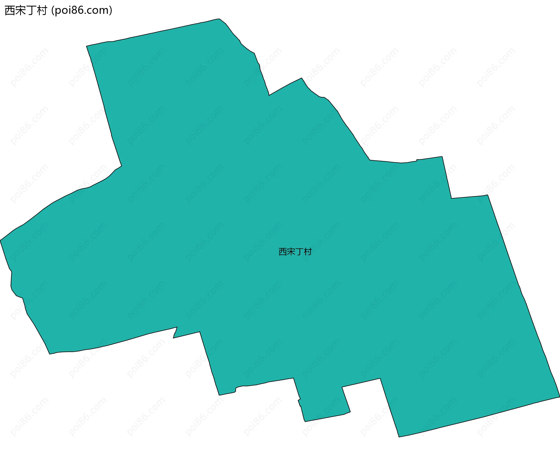 西宋丁村边界地图