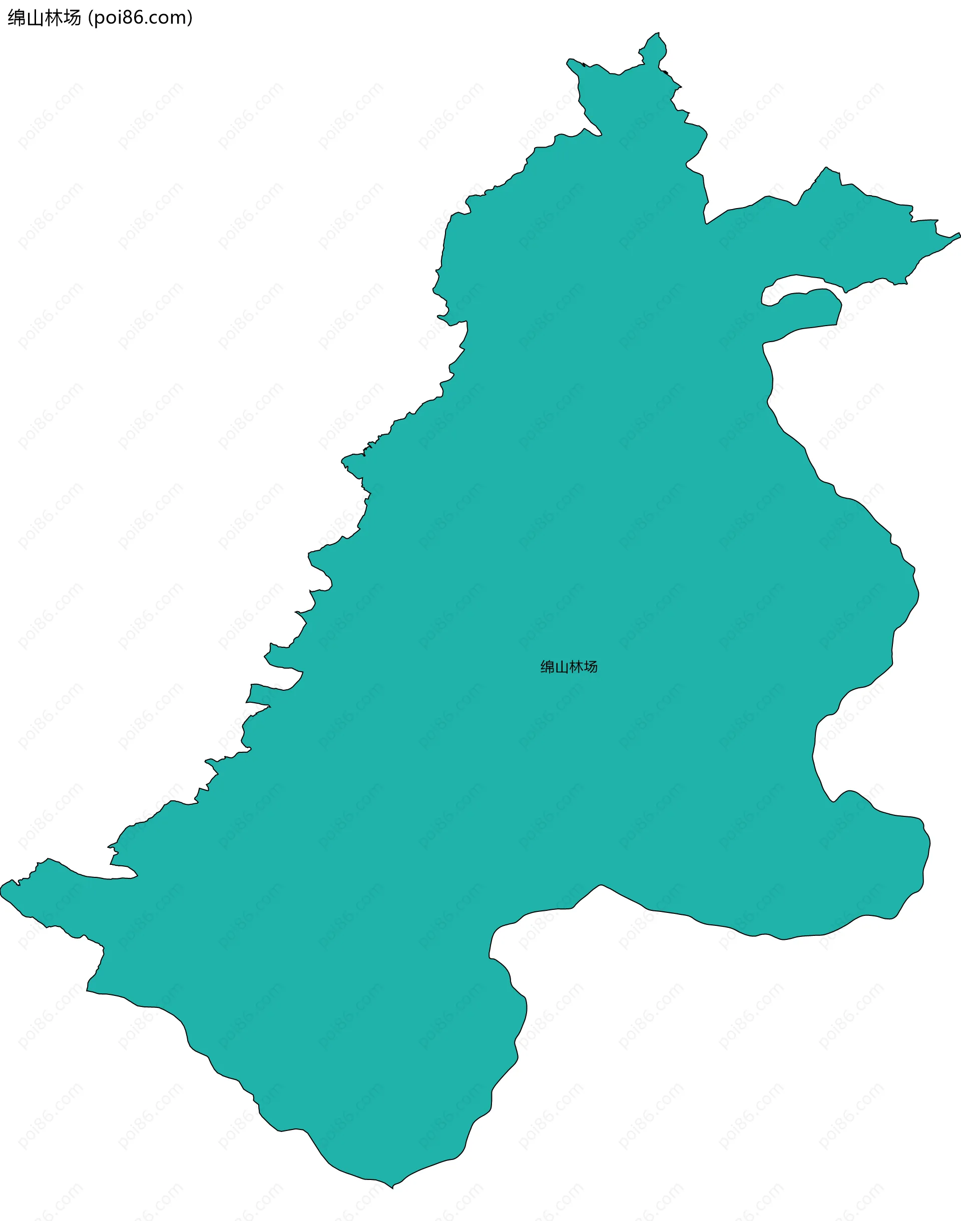 绵山林场边界地图