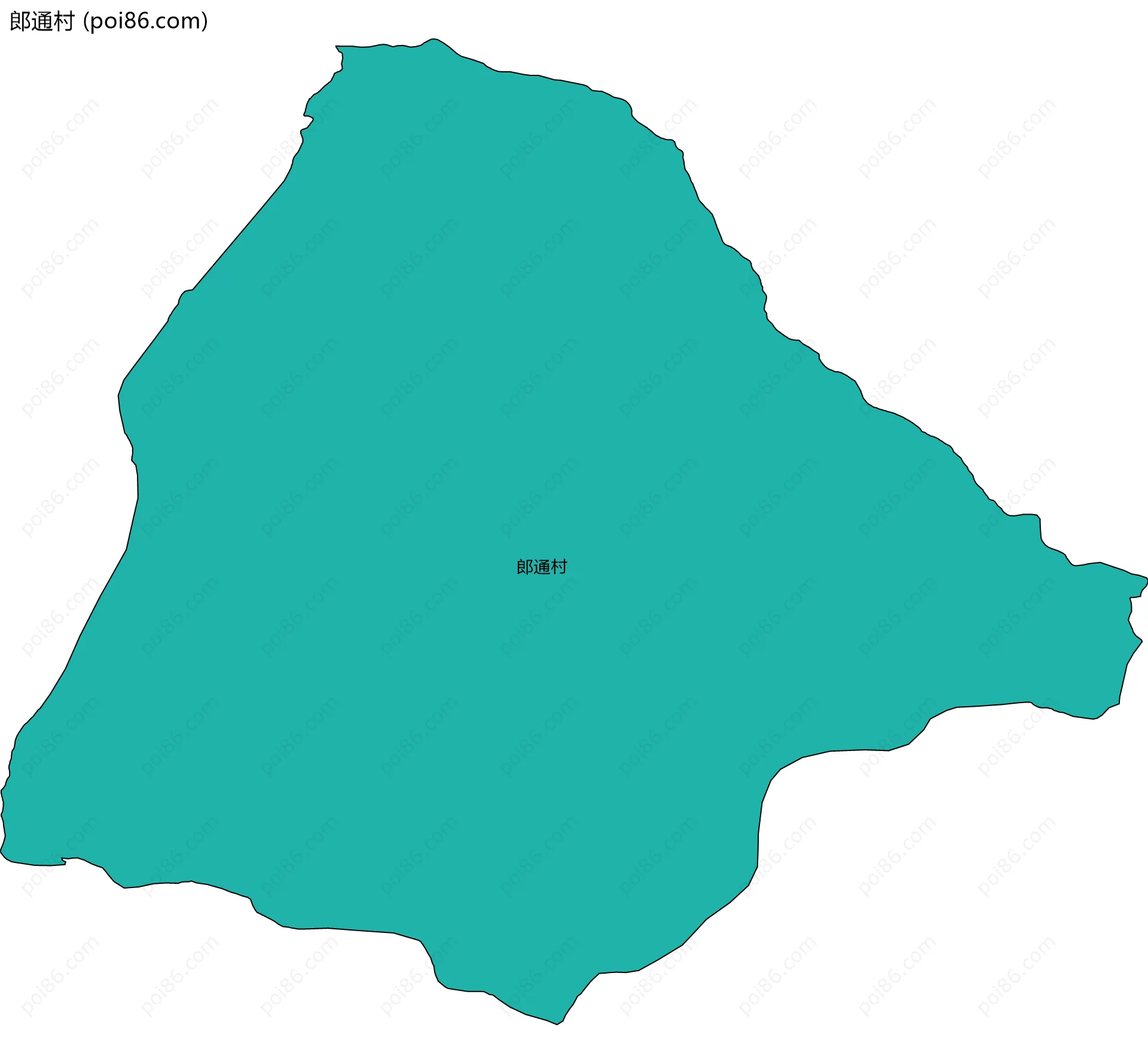 郎通村边界地图