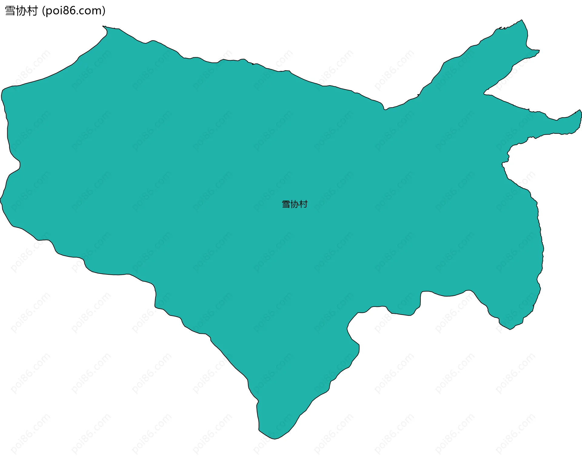 雪协村边界地图