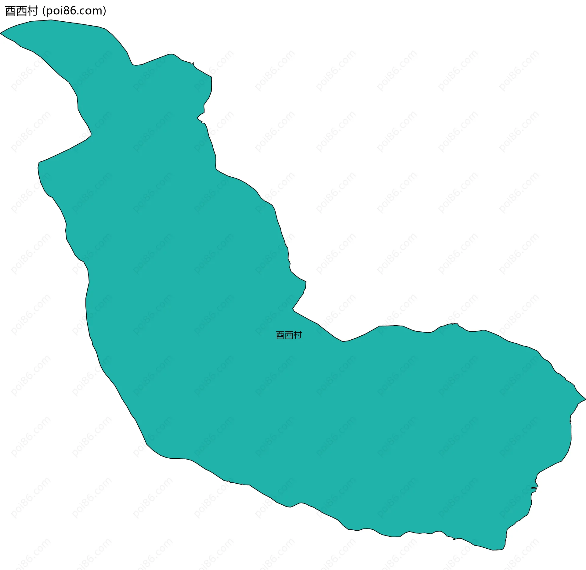 酉西村边界地图