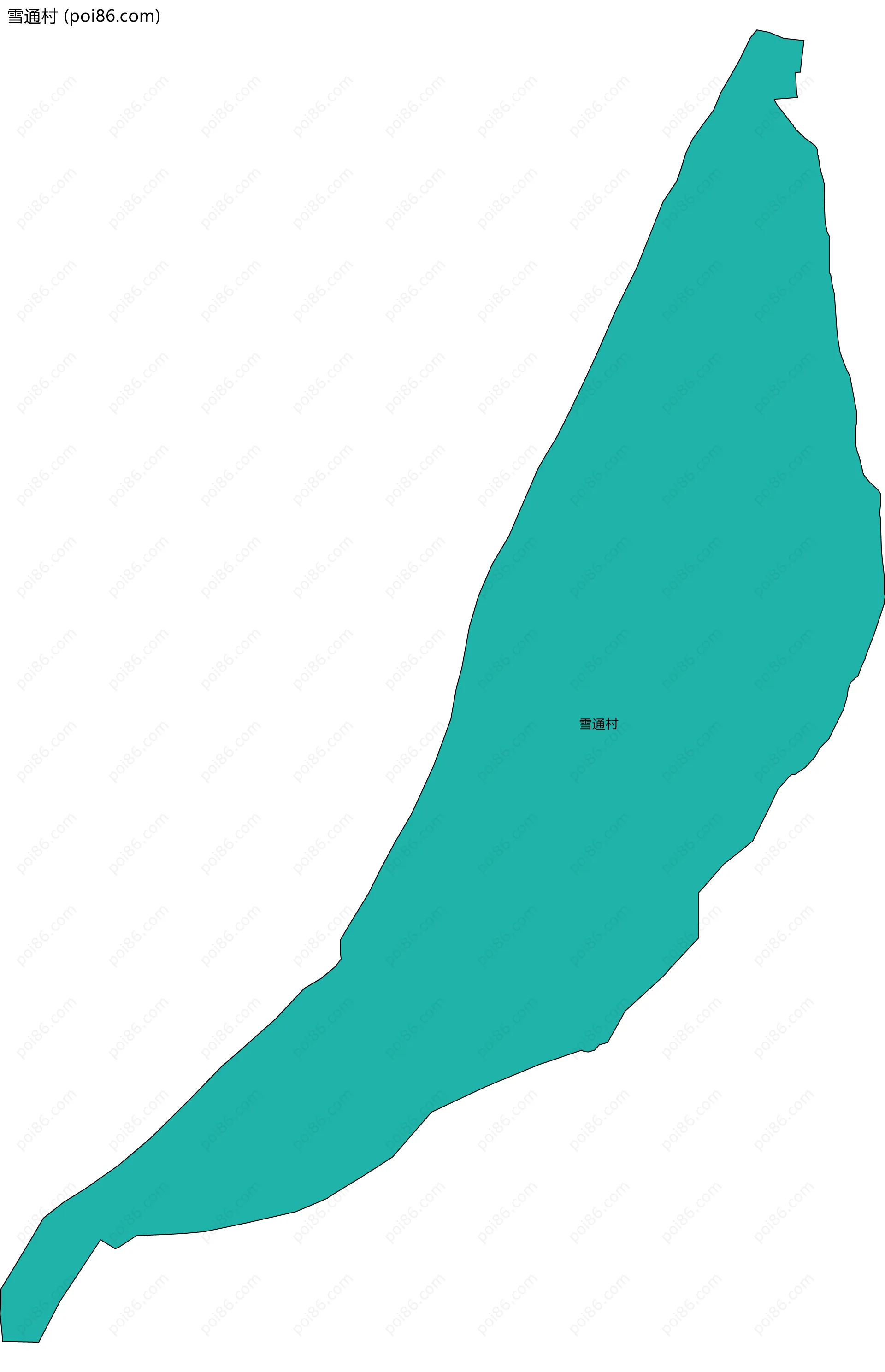 雪通村边界地图