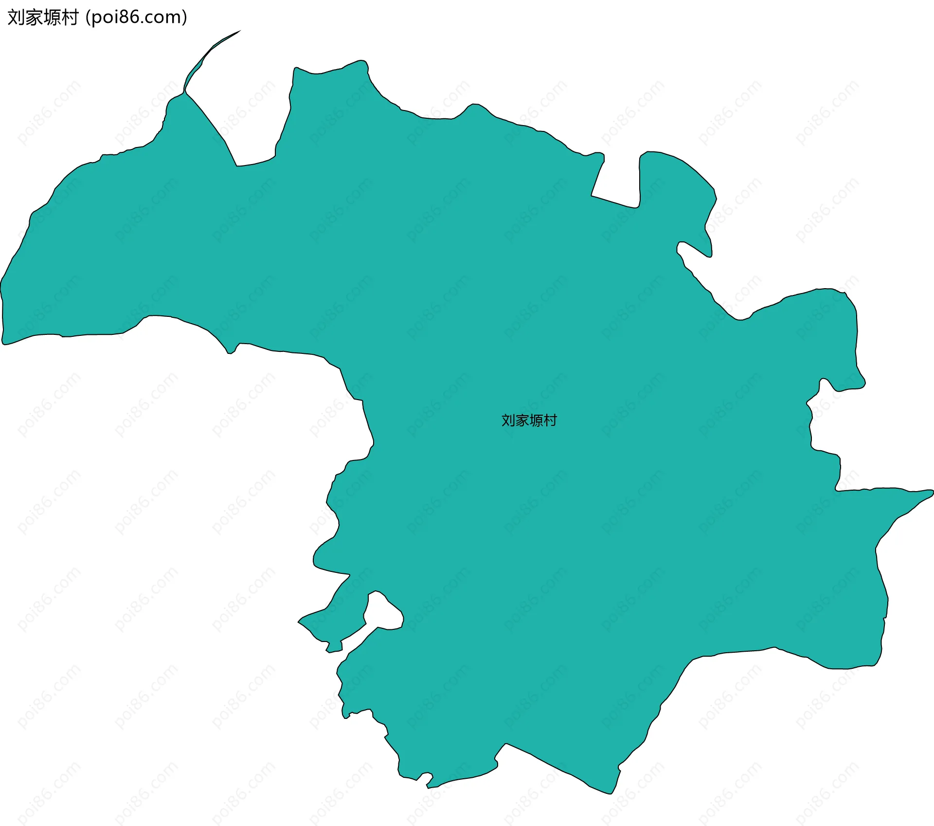 刘家塬村边界地图