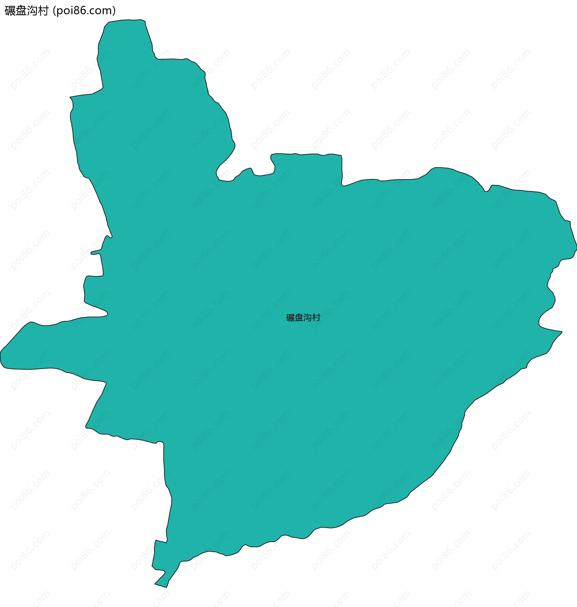 碾盘沟村边界地图