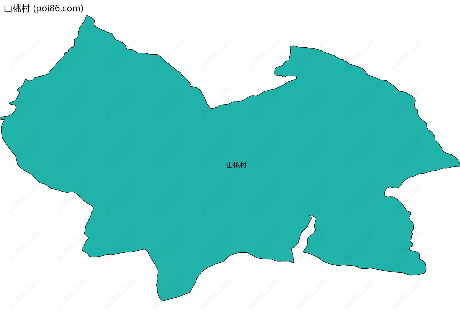山桃村边界地图