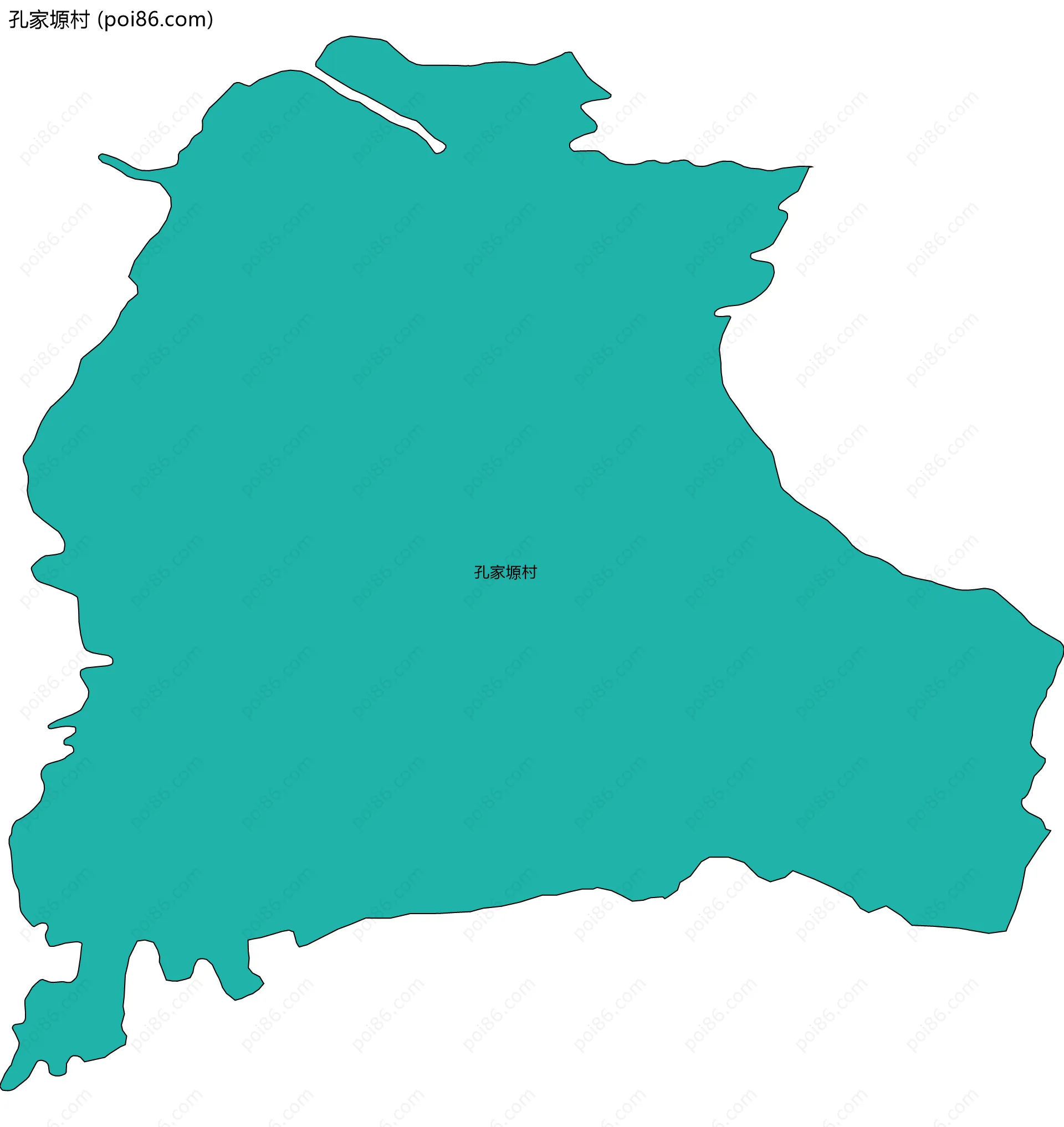 孔家塬村边界地图