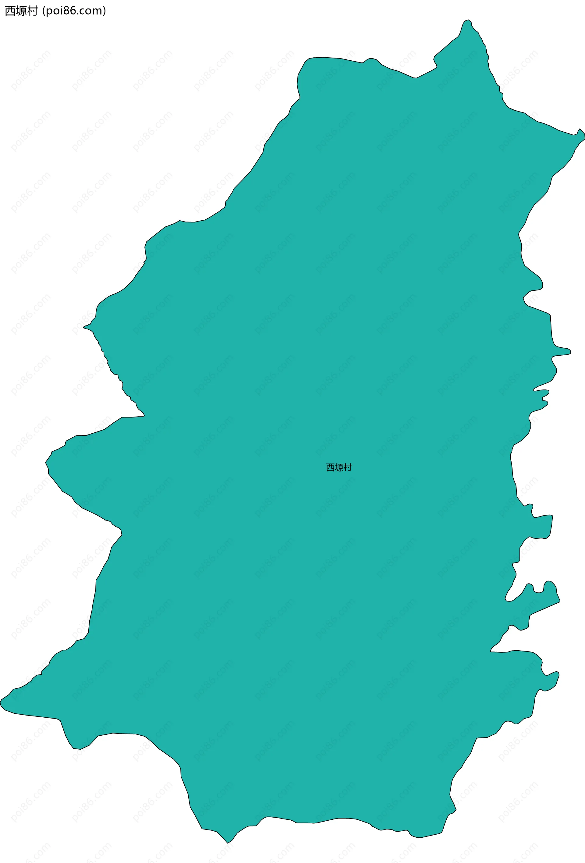 西塬村边界地图