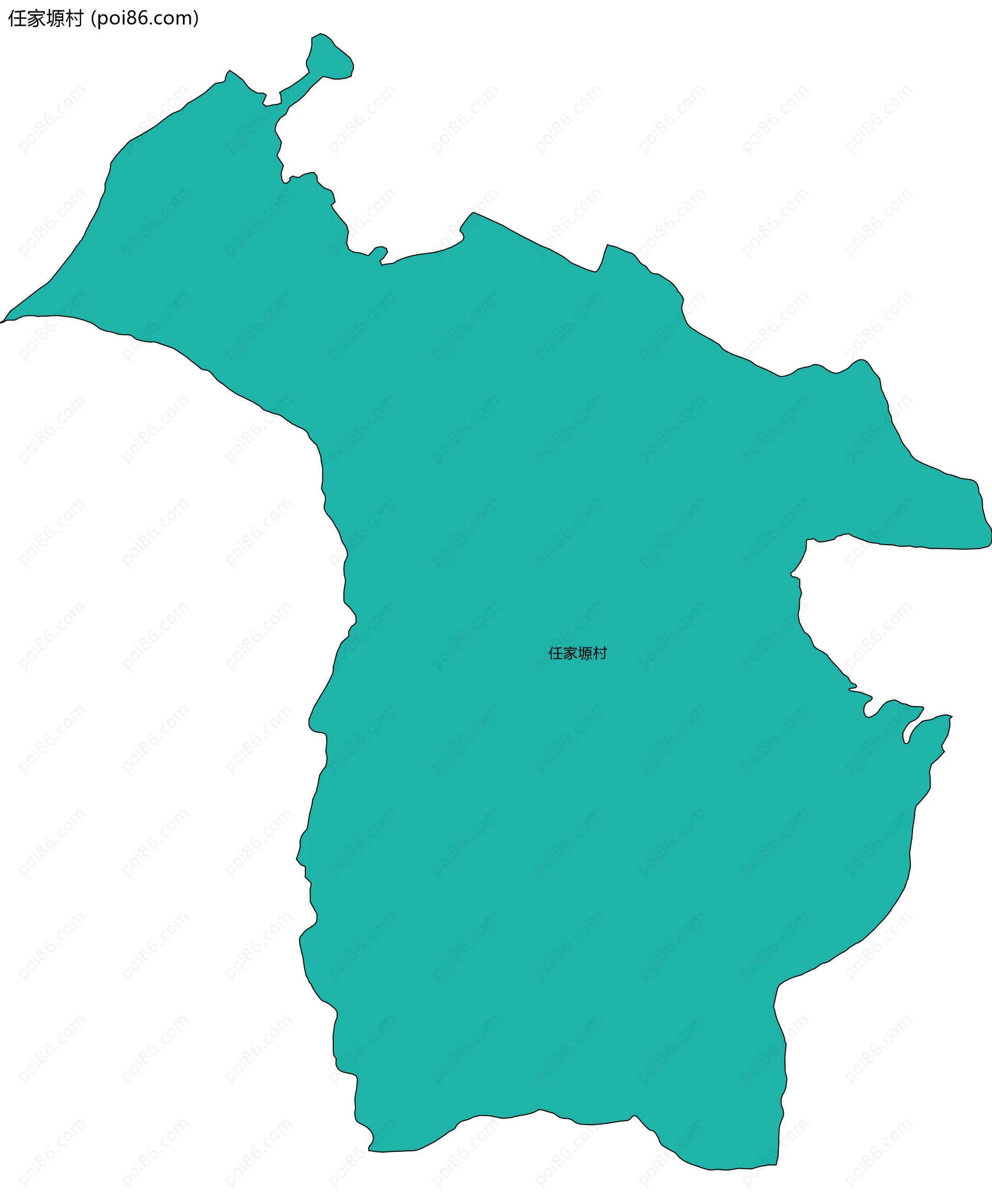 任家塬村边界地图