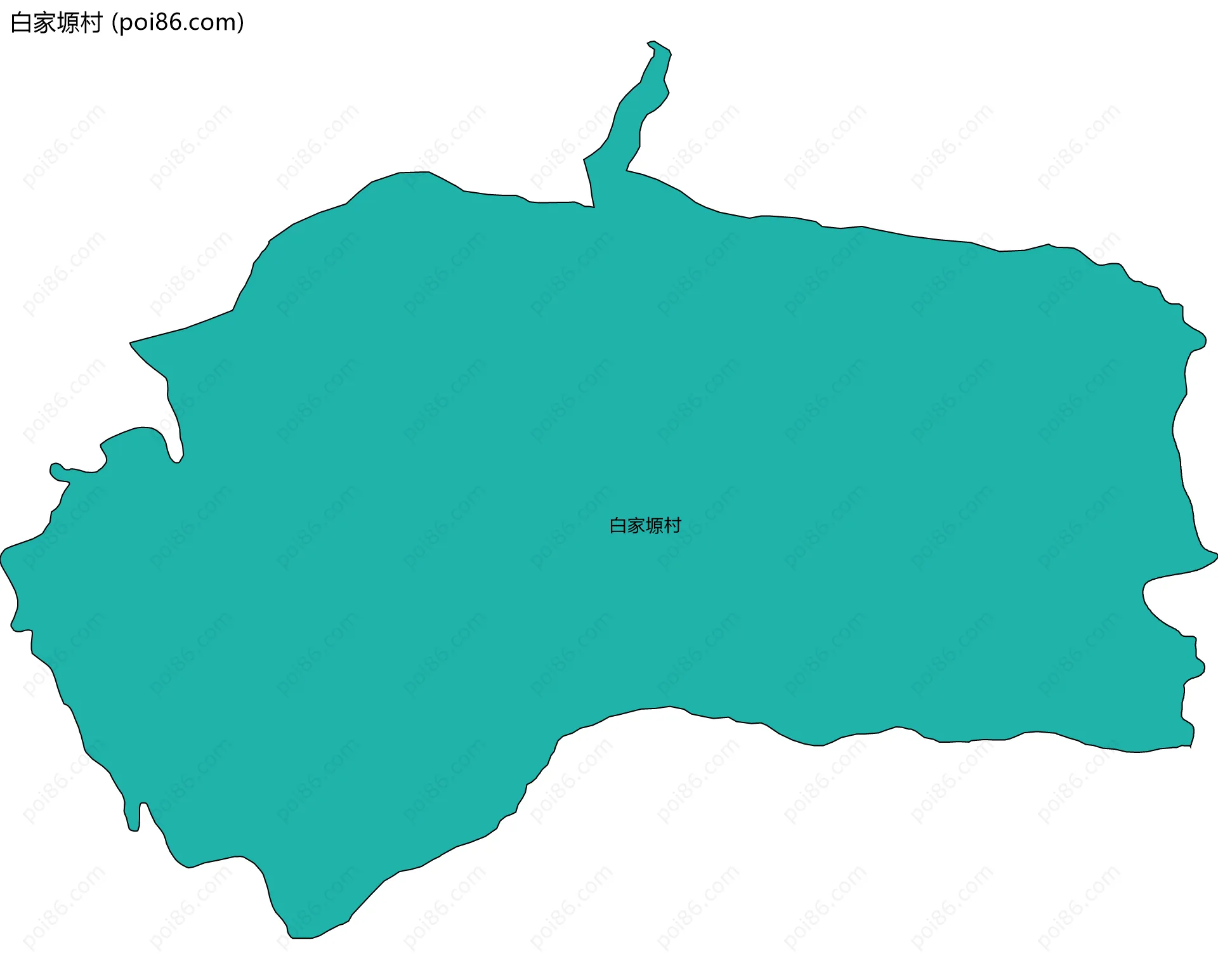 白家塬村边界地图