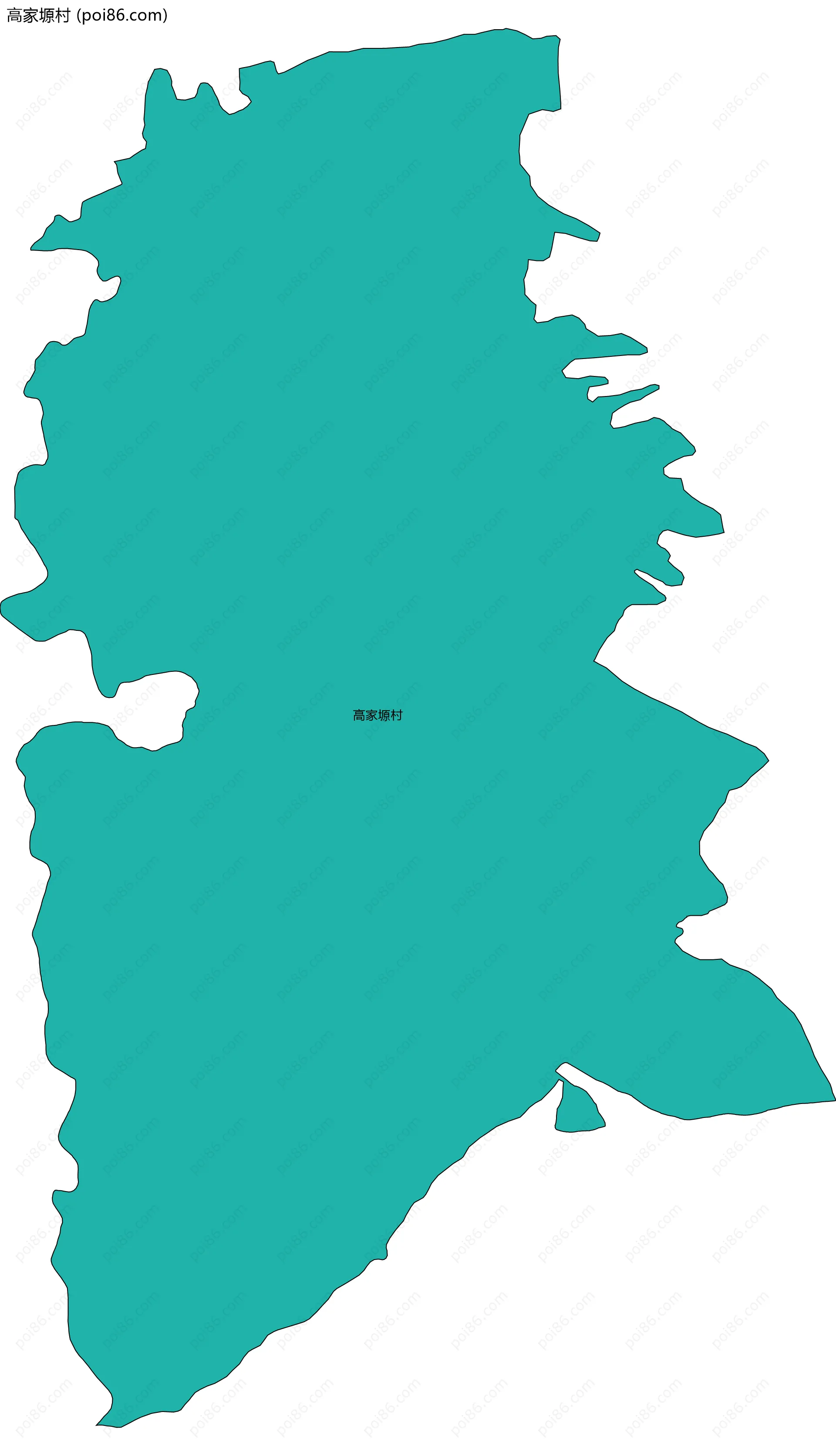 高家塬村边界地图