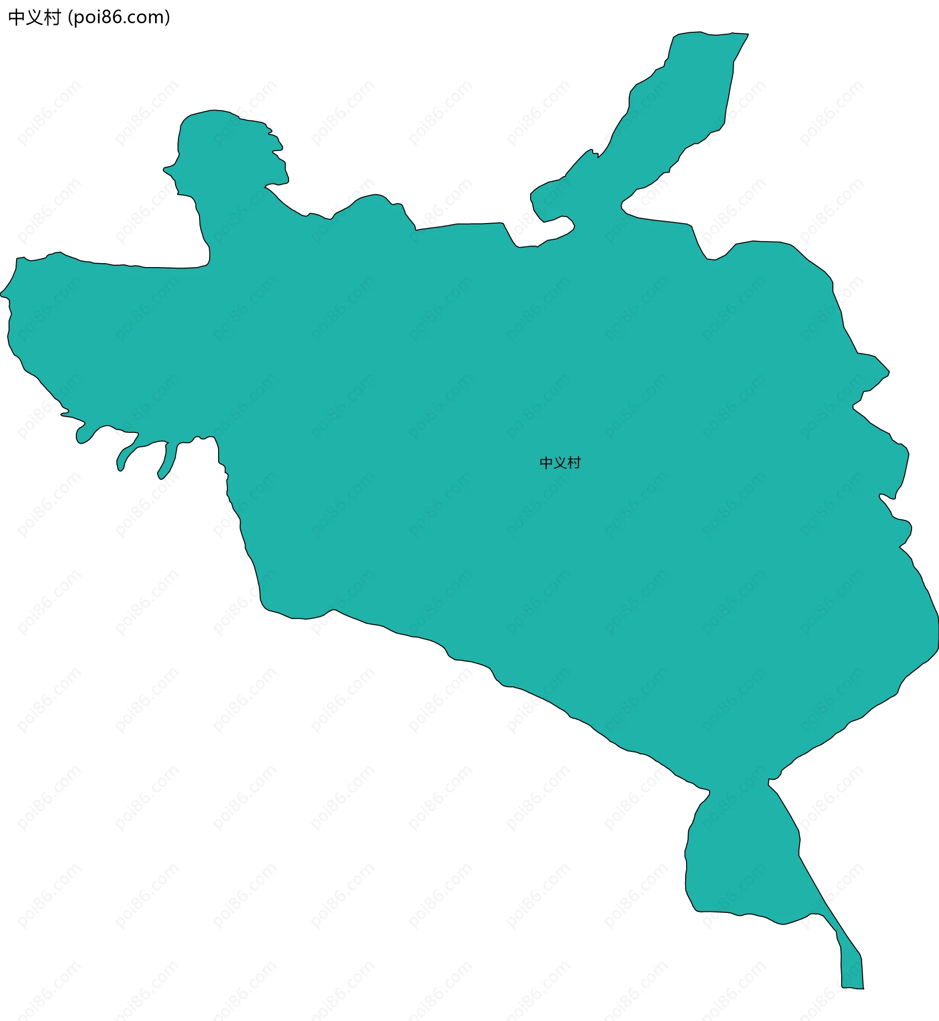 中义村边界地图