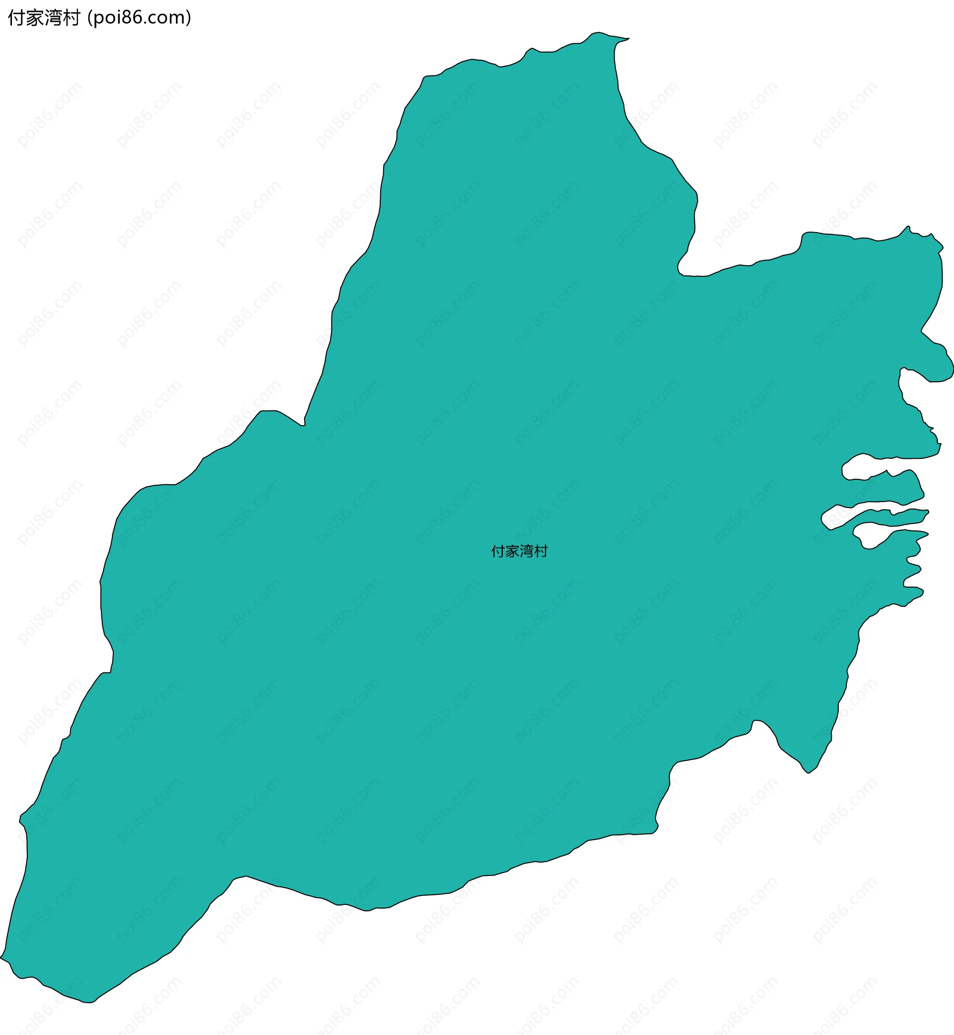 付家湾村边界地图