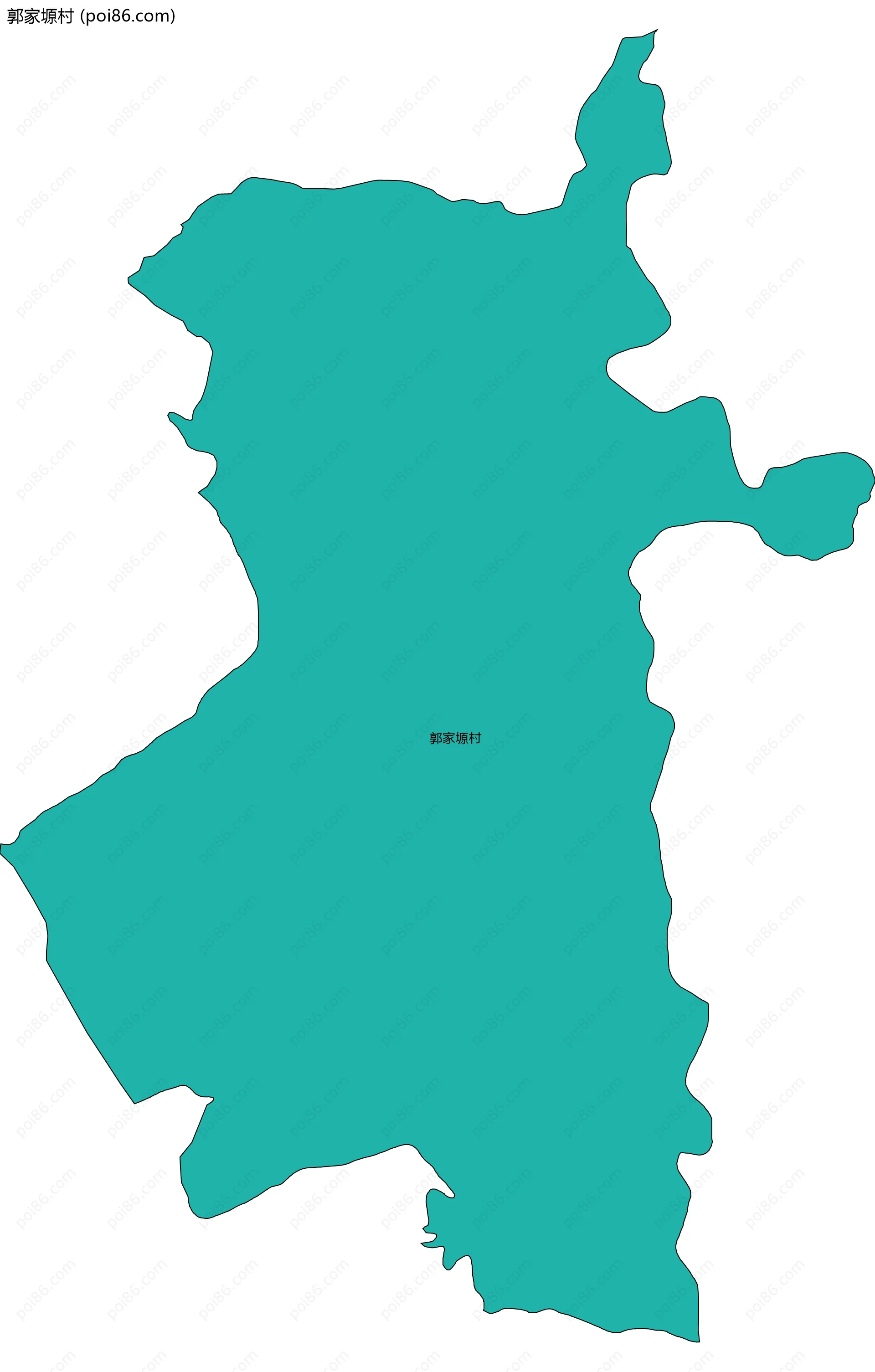 郭家塬村边界地图