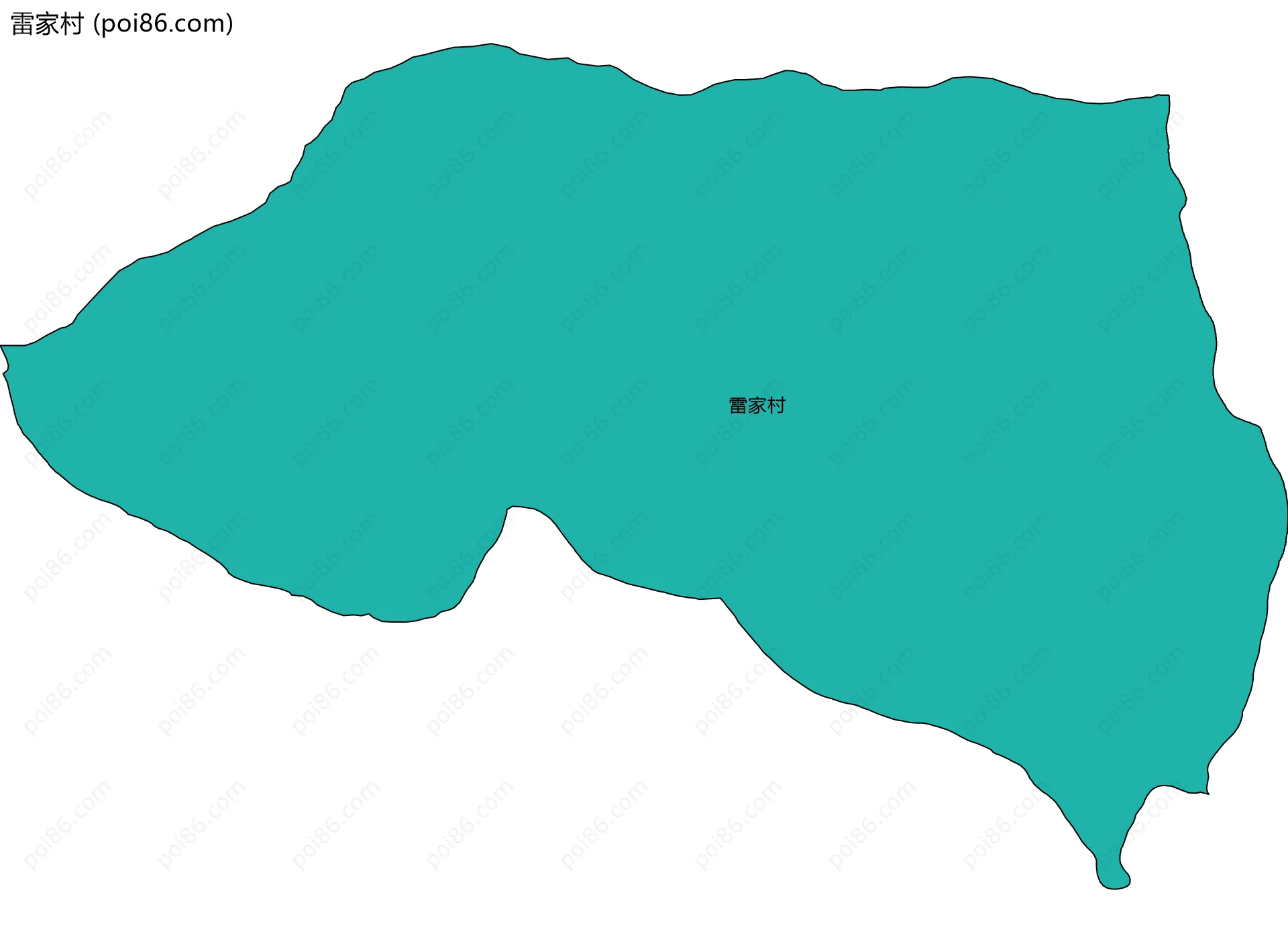 雷家村边界地图