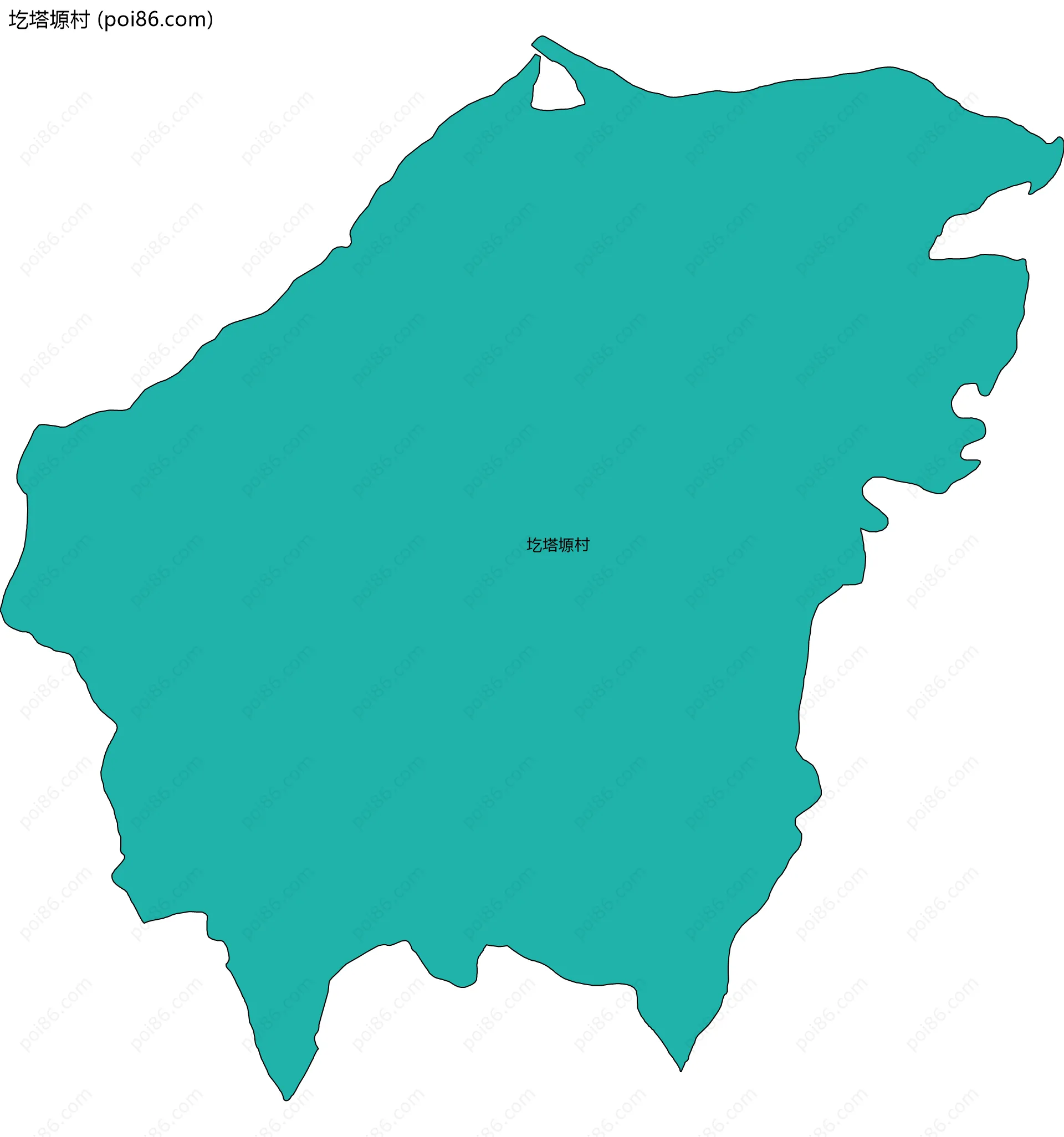 圪塔塬村边界地图