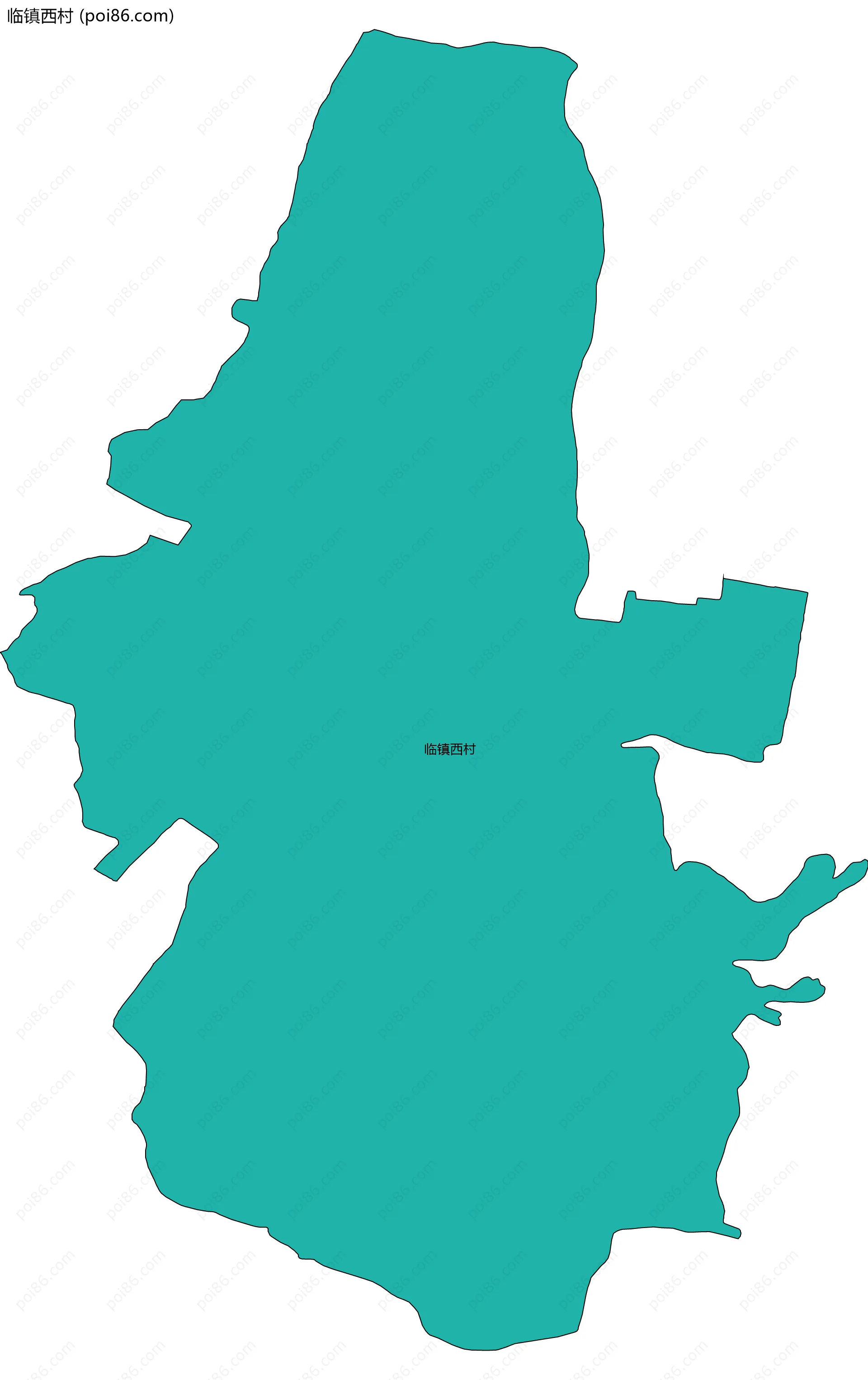 临镇西村边界地图