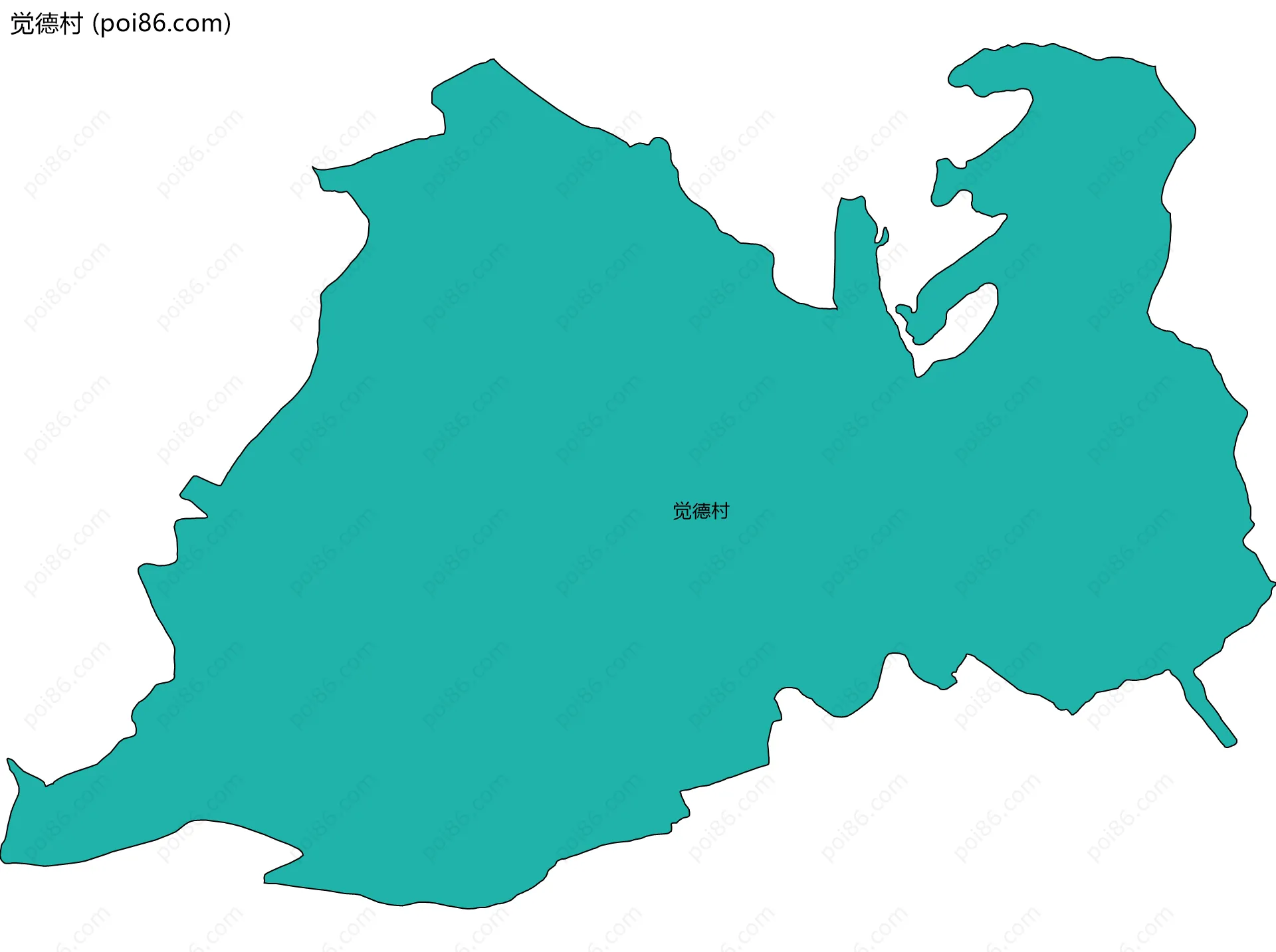 觉德村边界地图