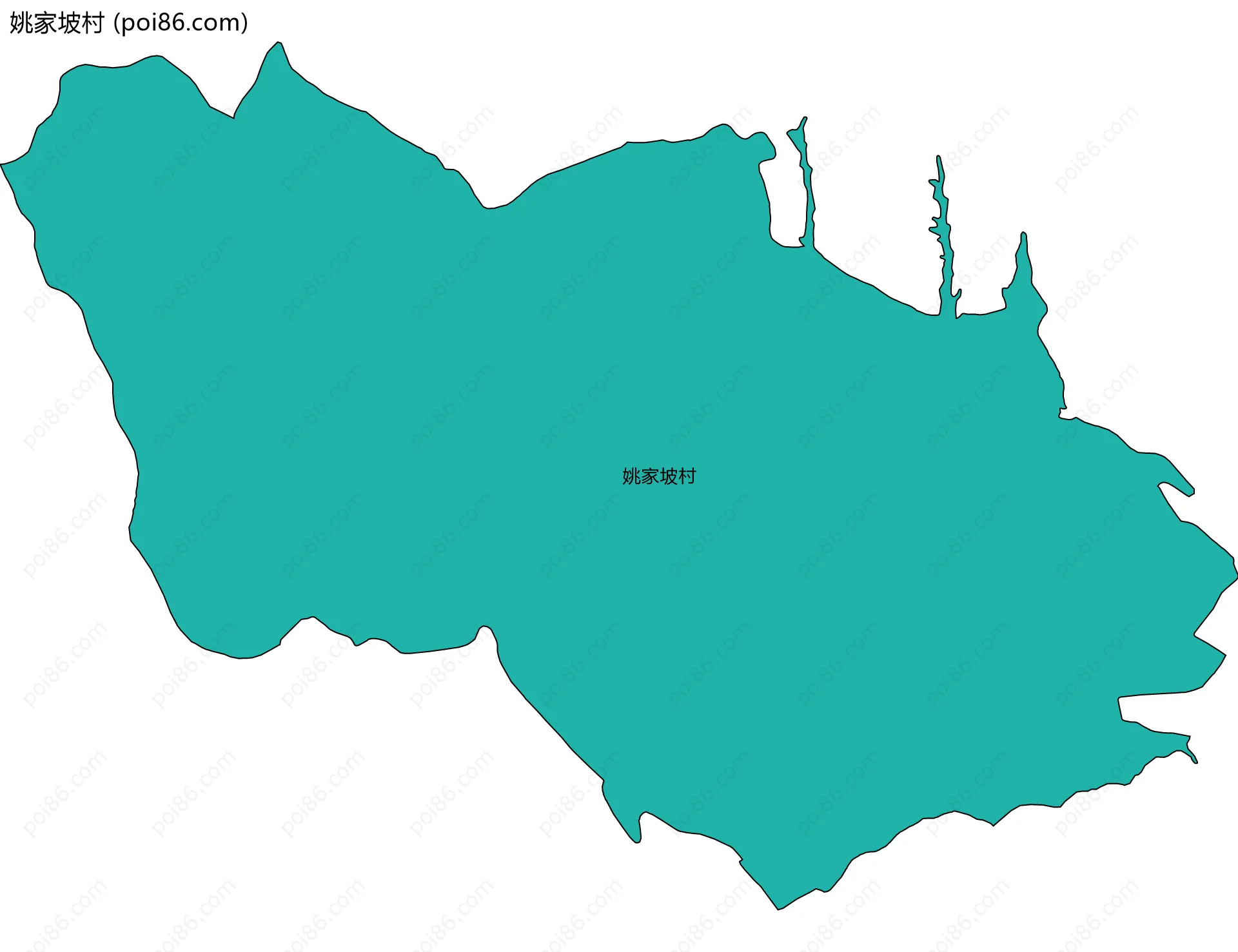 姚家坡村边界地图